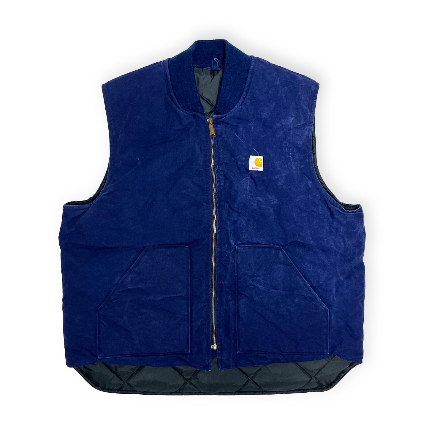 80's Carharrt Duck Vest ネイビー 胸パッチ! Size (XXL-TALL)