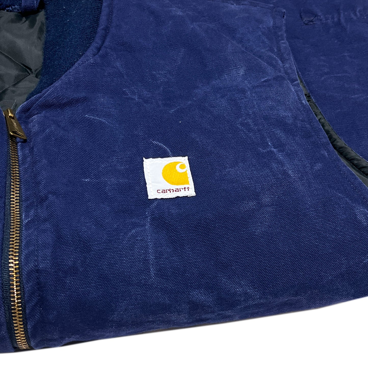 80's Carharrt Duck Vest ネイビー 胸パッチ! Size (XXL-TALL)