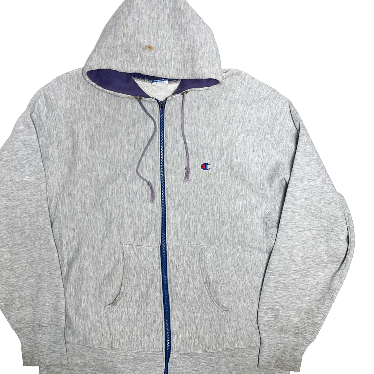 80's Champion 青刺繍タグ R/W Zip Parka Size (L)