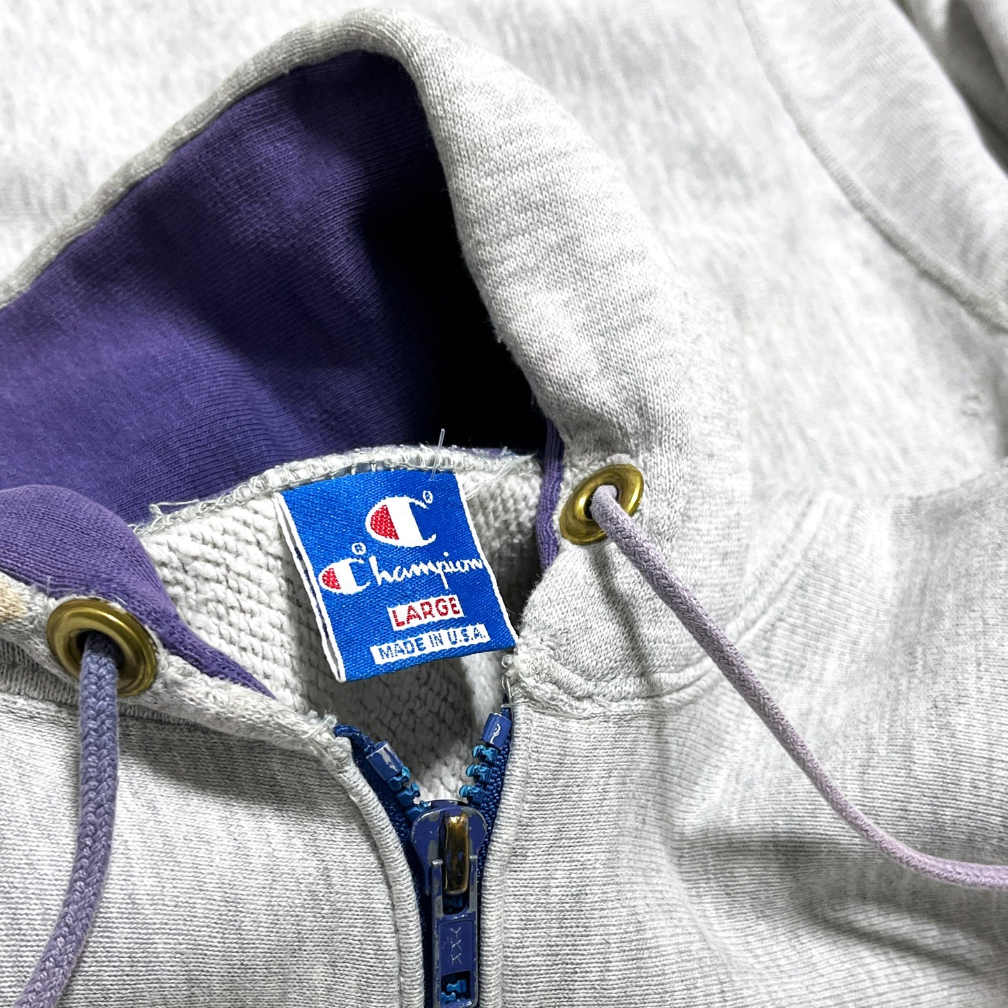 80's Champion 青刺繍タグ R/W Zip Parka Size (L)
