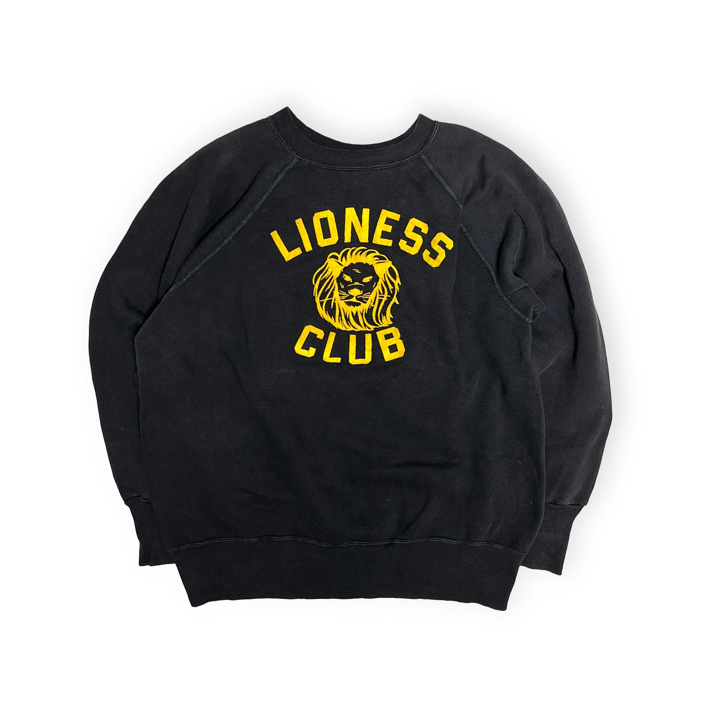 60's Unknown Flocky Print Sweat Black Size (L-XL)位 ビッグサイズ!