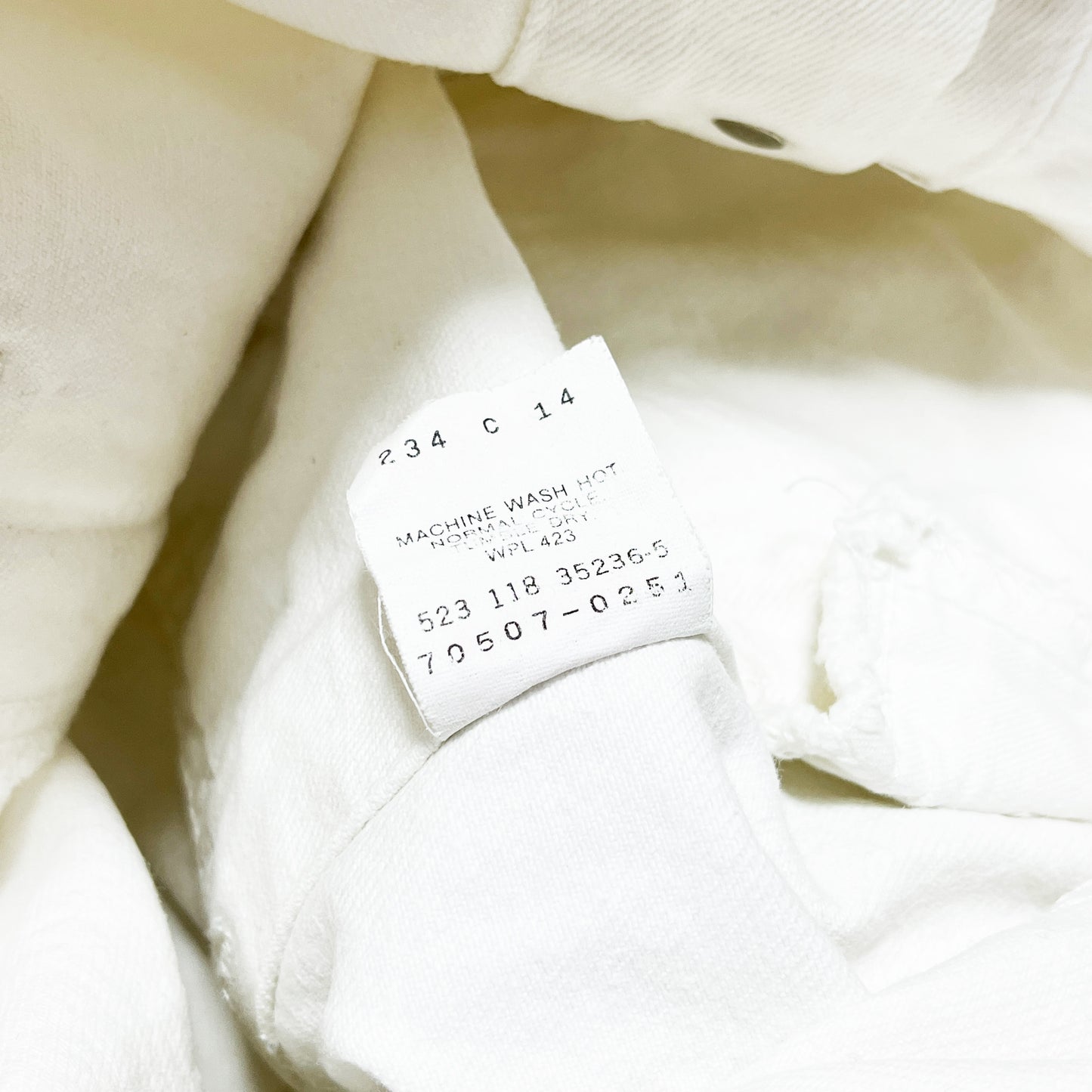 80's〜 Levi's 70507 White Denim JKT Size (L)