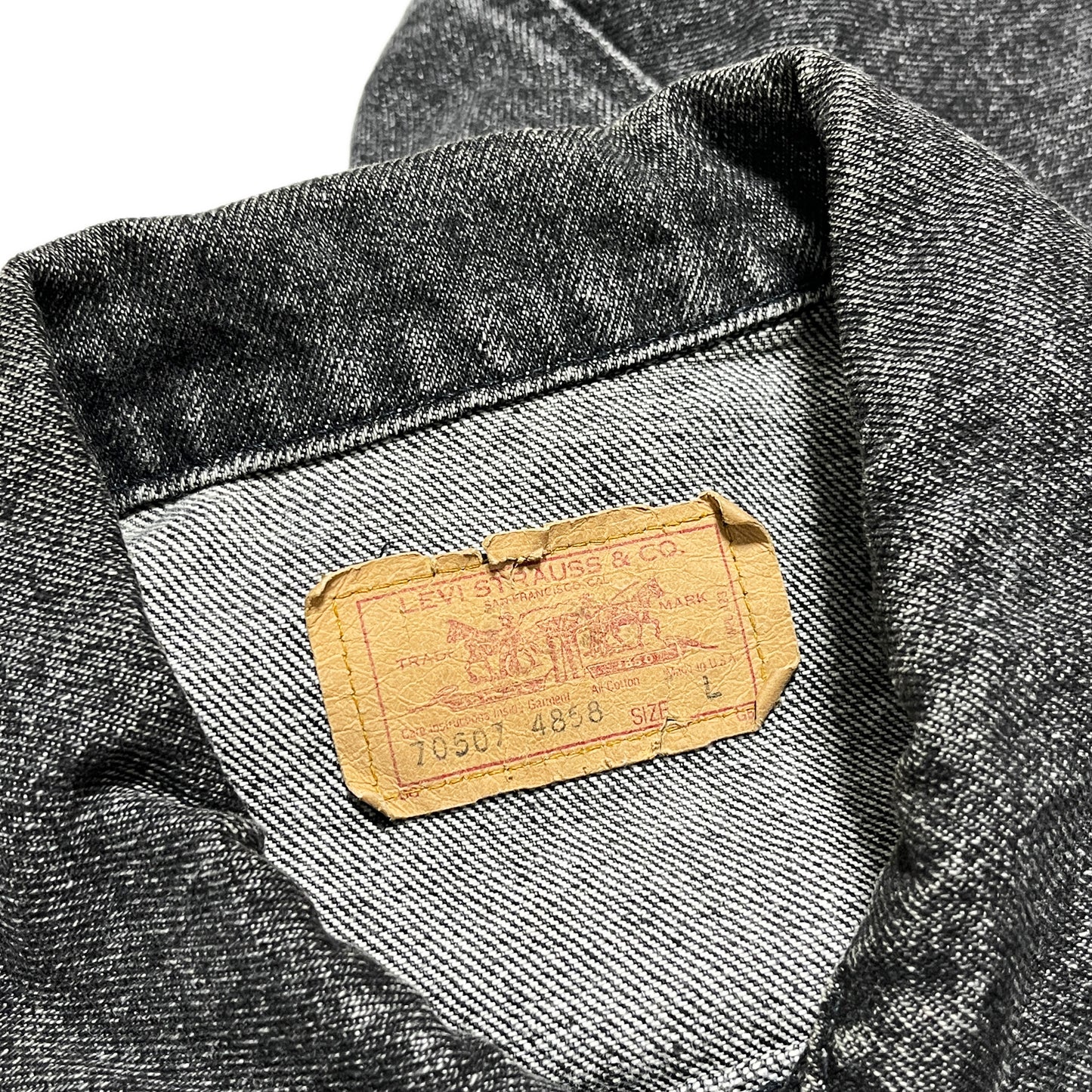 80's〜 Levi's 70507 Black Denim JKT Size (L)