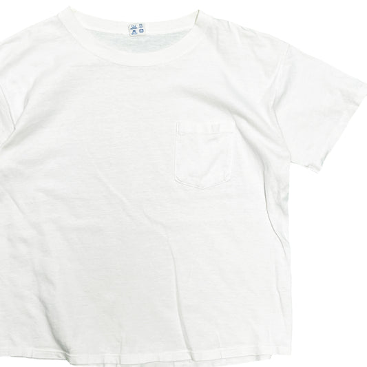 80's Champion トリコタグ Pocket T ホワイト Size (L)