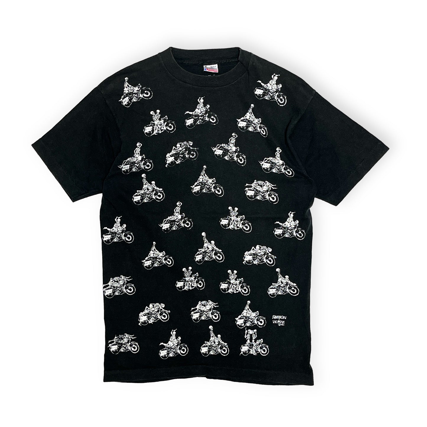 90's FRUIT OF THE LOOM Fashion Victim スカルライダー T 四十八手 Size (M)