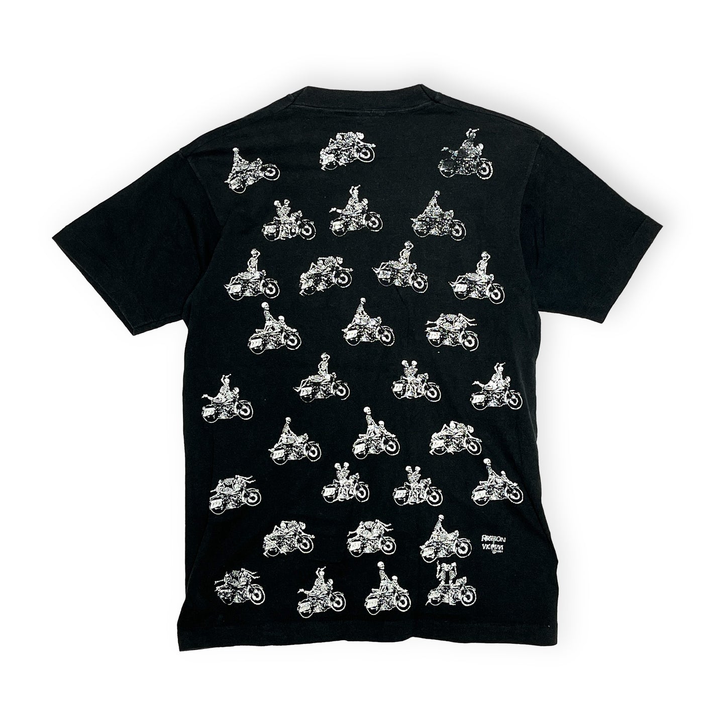 90's FRUIT OF THE LOOM Fashion Victim スカルライダー T 四十八手 Size (M)
