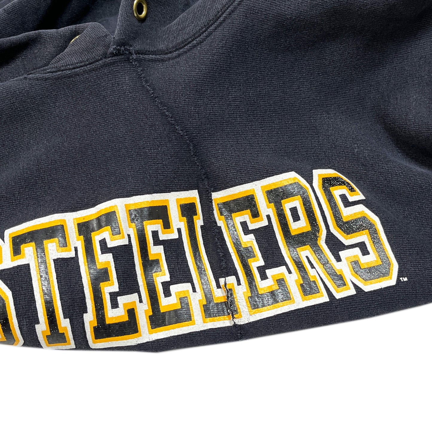 90's Champion R/W "STEELERS" Parka Black Size (L)