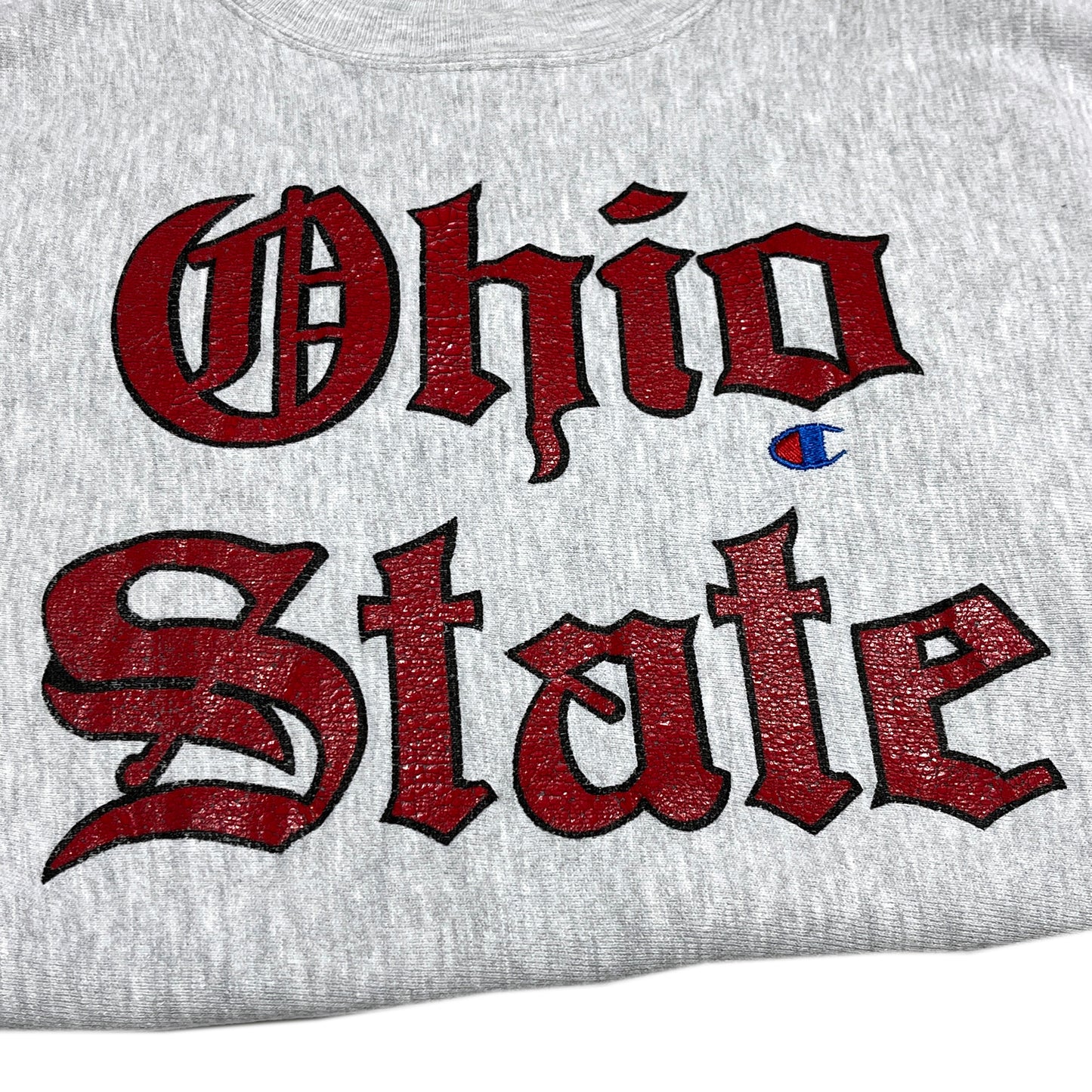 90's Champion R/W "Ohio State" 目付き Old English Size (L)