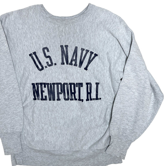 80's Champion R/W "U.S.NAVY NEWPORT.R.I." Size (L) レア!