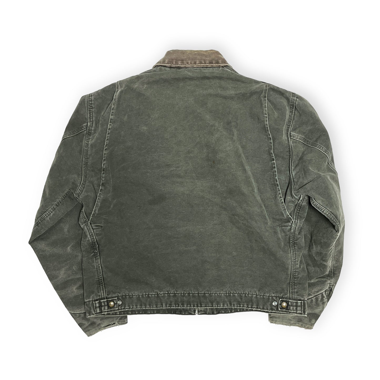 アメリカ製 Carhartt DETROIT JKT モスグリーン 極上雰囲気 Size (XL-R)