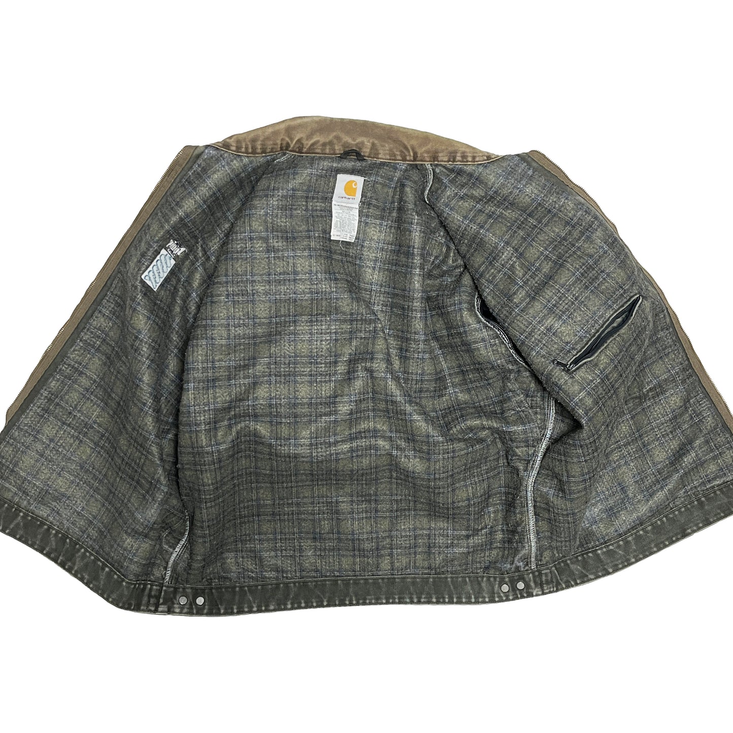 アメリカ製 Carhartt DETROIT JKT モスグリーン 極上雰囲気 Size (XL-R)