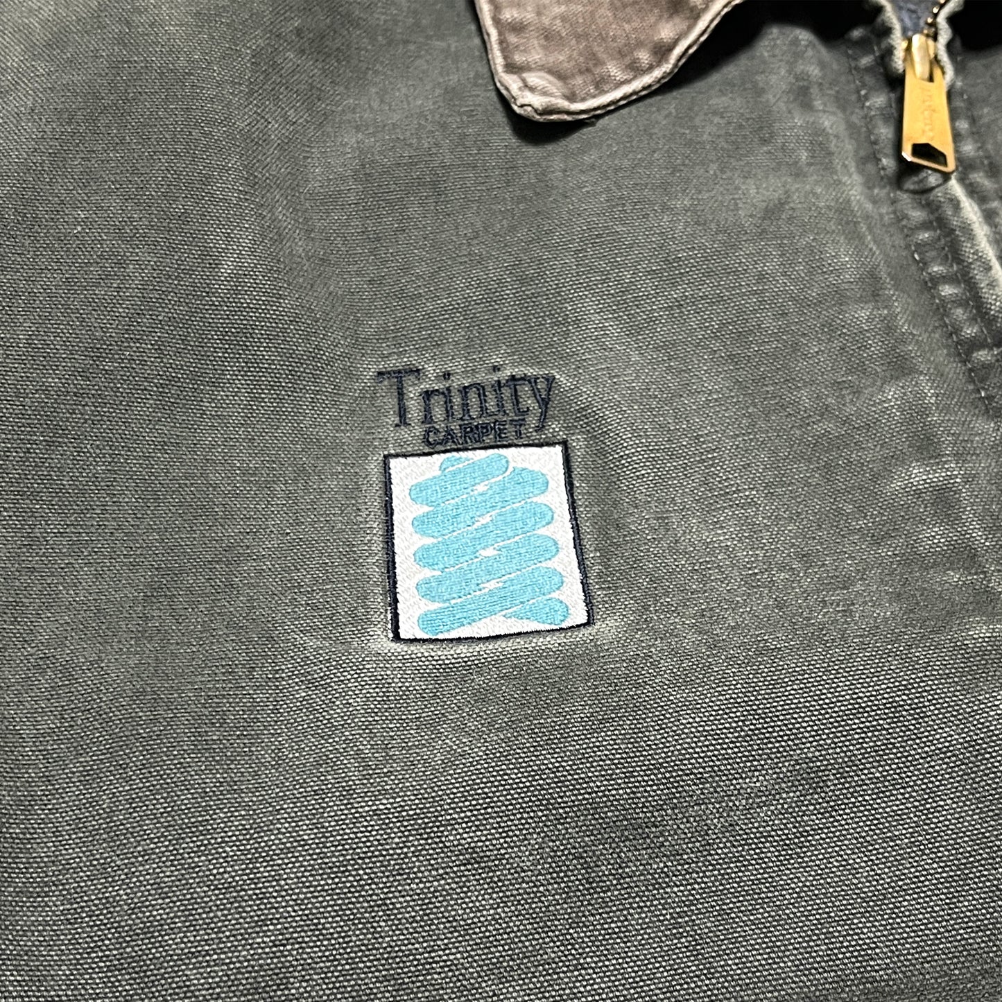アメリカ製 Carhartt DETROIT JKT モスグリーン 極上雰囲気 Size (XL-R)