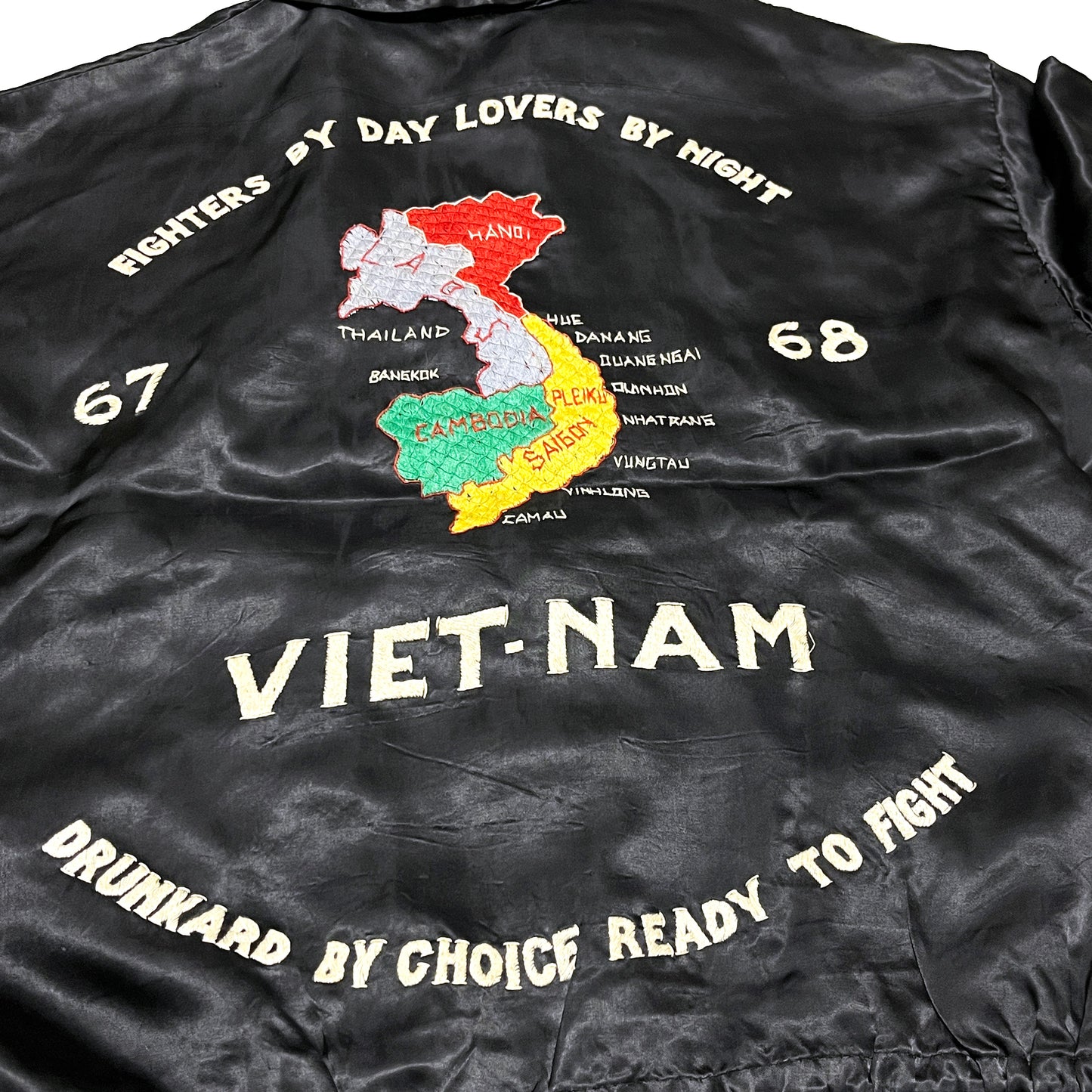 60's VIET-NAM 67-68 ベトジャン サテン生地 Size (ML)位 スペシャル!