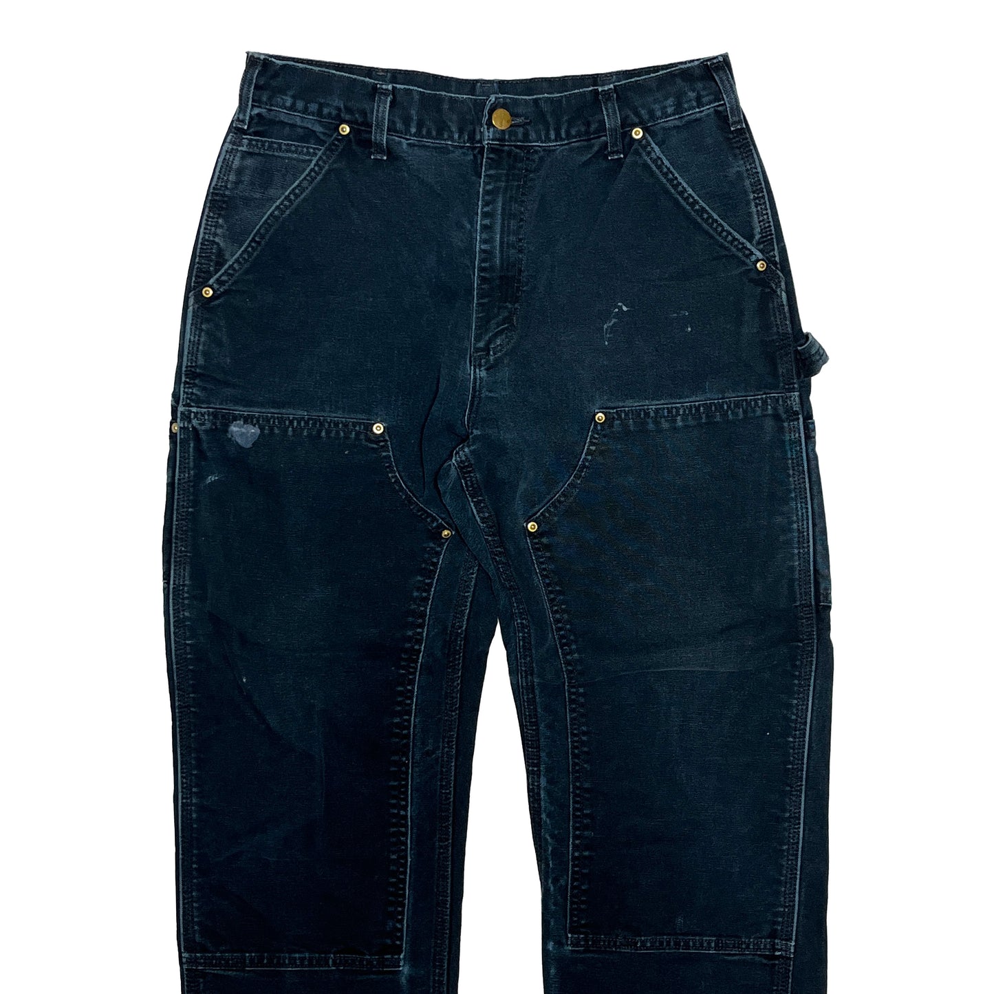 アメリカ製 Carhartt ダブルニー ペインターPT ブラック Size (W32 L28.5)位