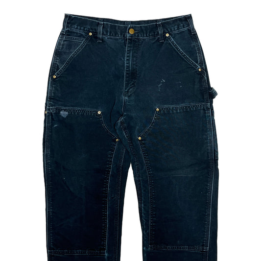 アメリカ製 Carhartt ダブルニー ペインターPT ブラック Size (W32 L28.5)位