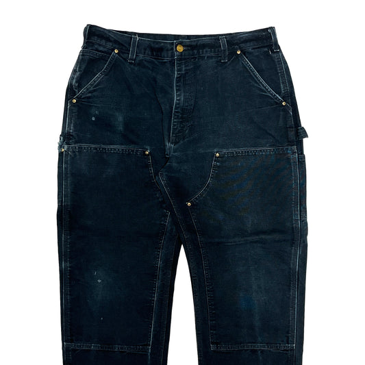 アメリカ製 Carhartt ダブルニー ペインターPT ブラック Size (W36.5 L30)位