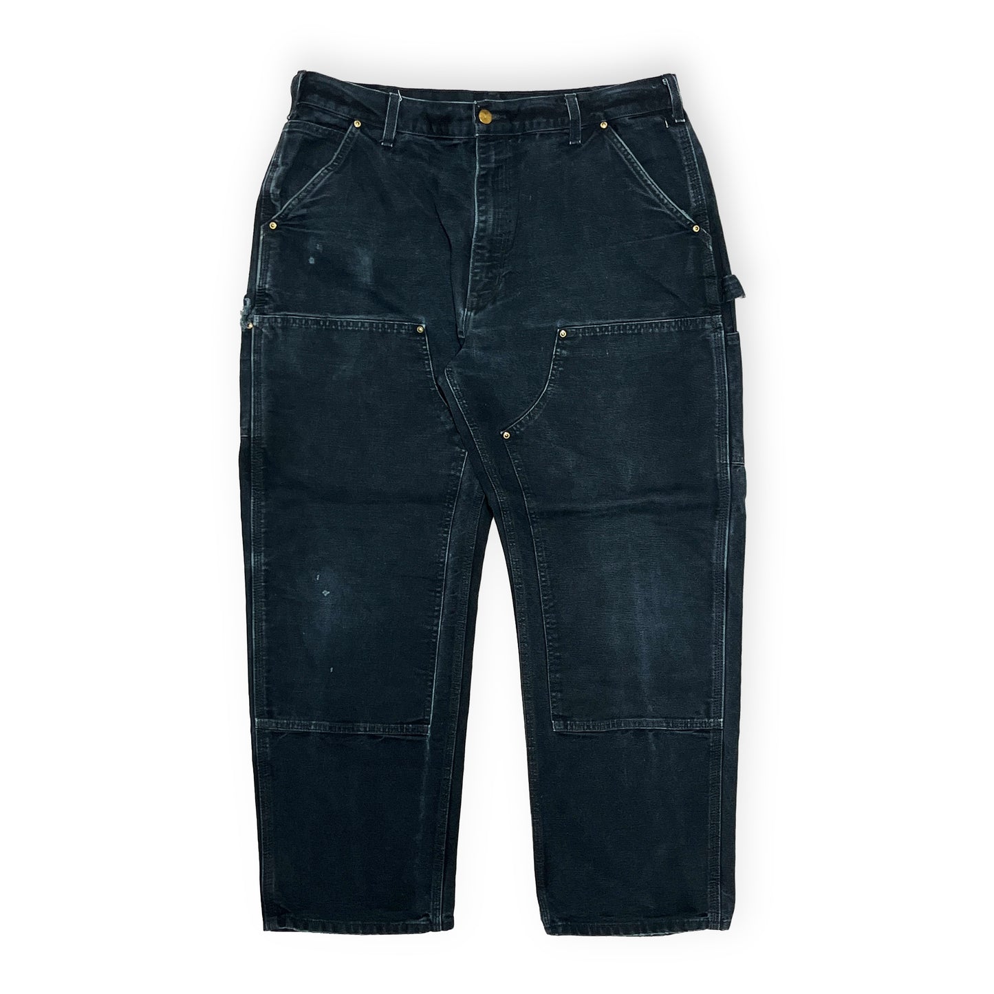 アメリカ製 Carhartt ダブルニー ペインターPT ブラック Size (W36.5 L30)位