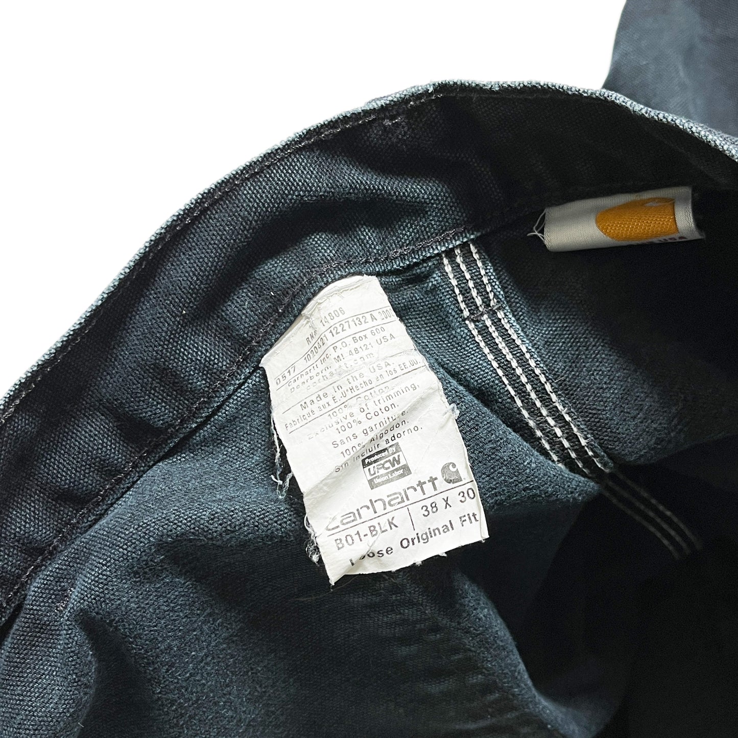 アメリカ製 Carhartt ダブルニー ペインターPT ブラック Size (W36.5 L30)位