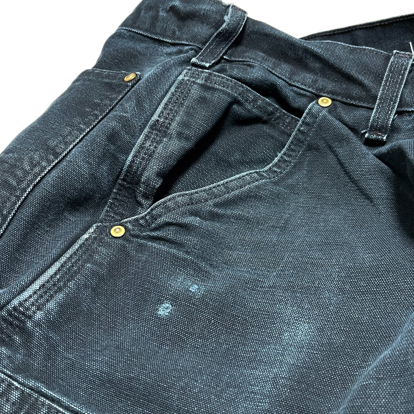 アメリカ製 Carhartt ダブルニー ペインターPT ブラック Size (W36.5 L30)位