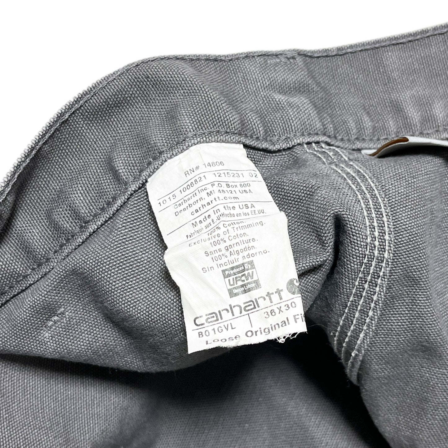 アメリカ製 Carhartt ダブルニー ペインターPT グレー Size (W36.5 L30)位