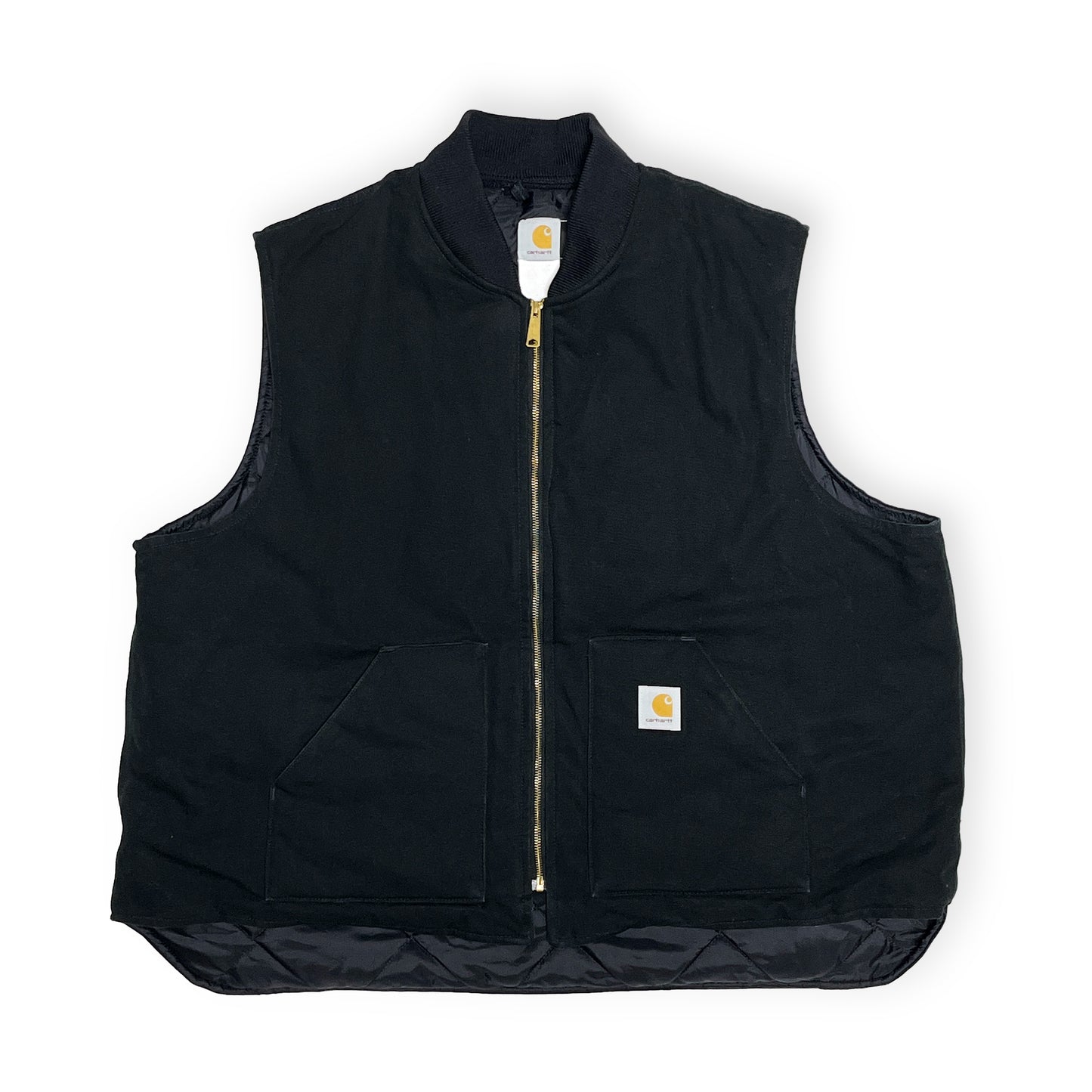 Carhartt ダックベスト 絞りあり ブラック Size (XXL-XXXL)位 ビッグサイズ!