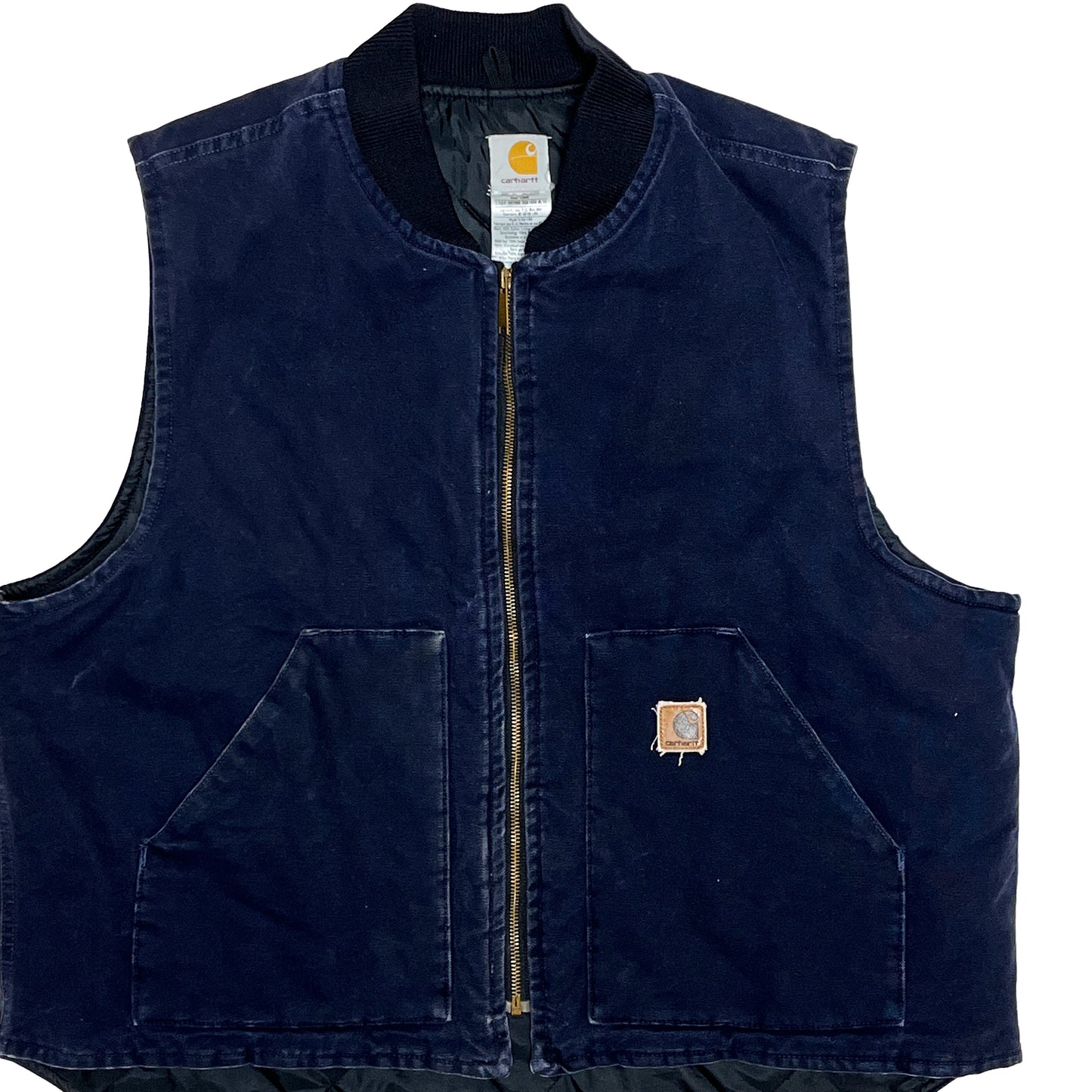 アメリカ製 Carhartt ダックベスト ネイビー Size (XXL) ビッグサイズ!