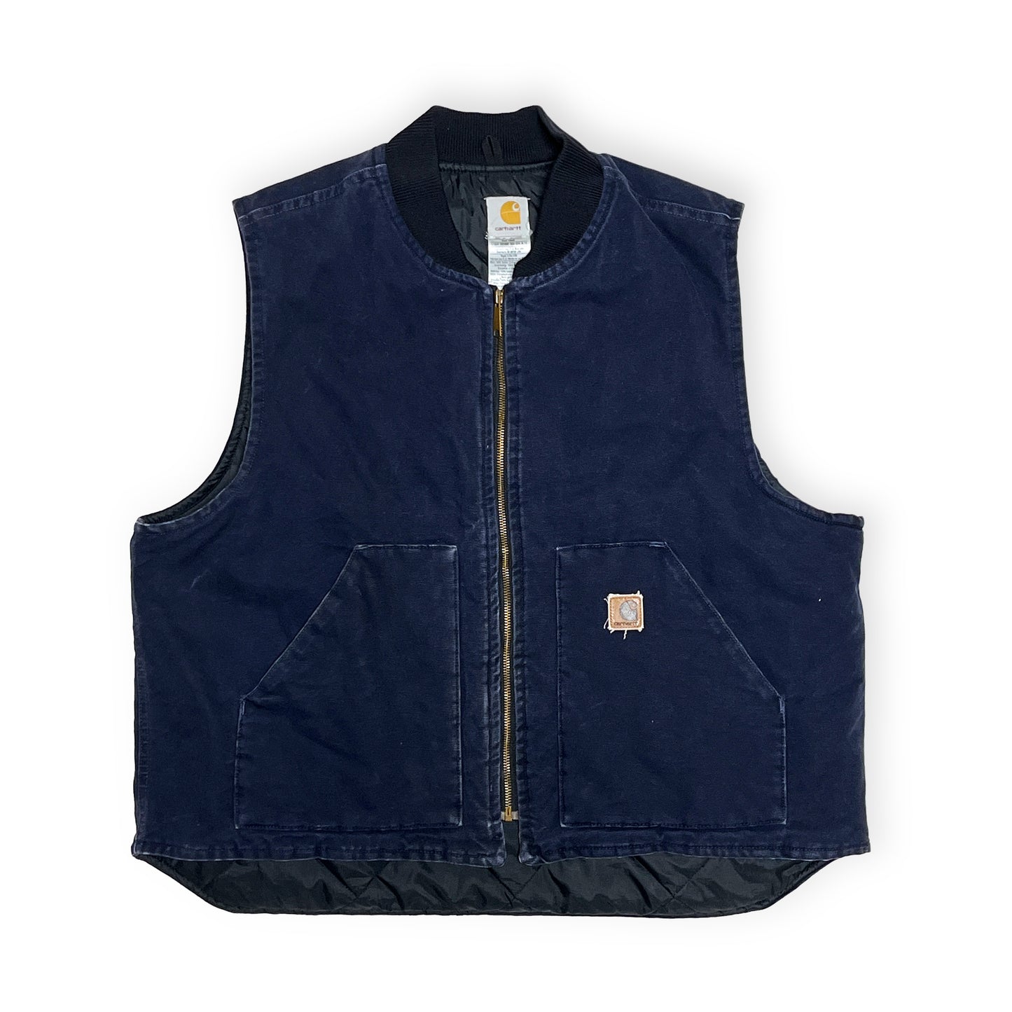アメリカ製 Carhartt ダックベスト ネイビー Size (XXL) ビッグサイズ!