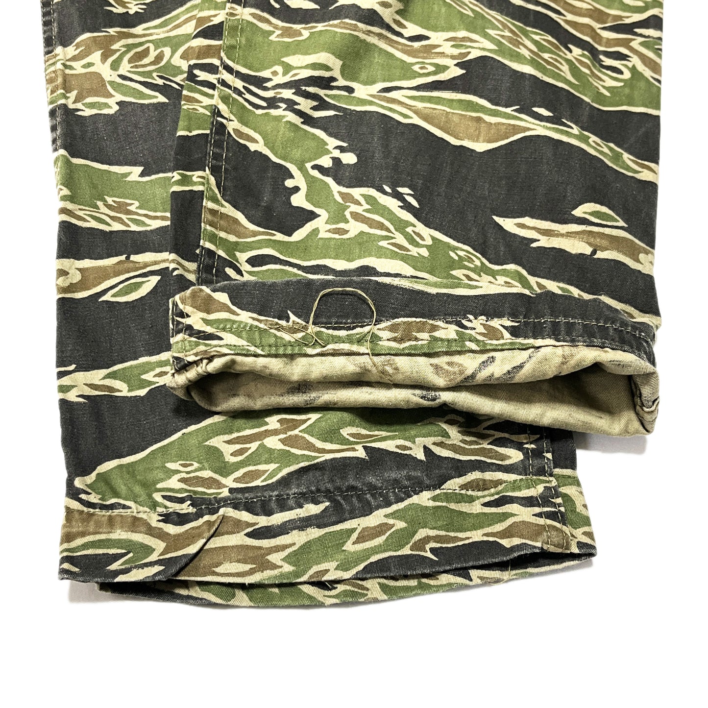 60s〜 VIET-NAM TIGER-STRIPED TROUSERS W31 L27.5 ディテール 7 虎柄プリント ボタン ポケット