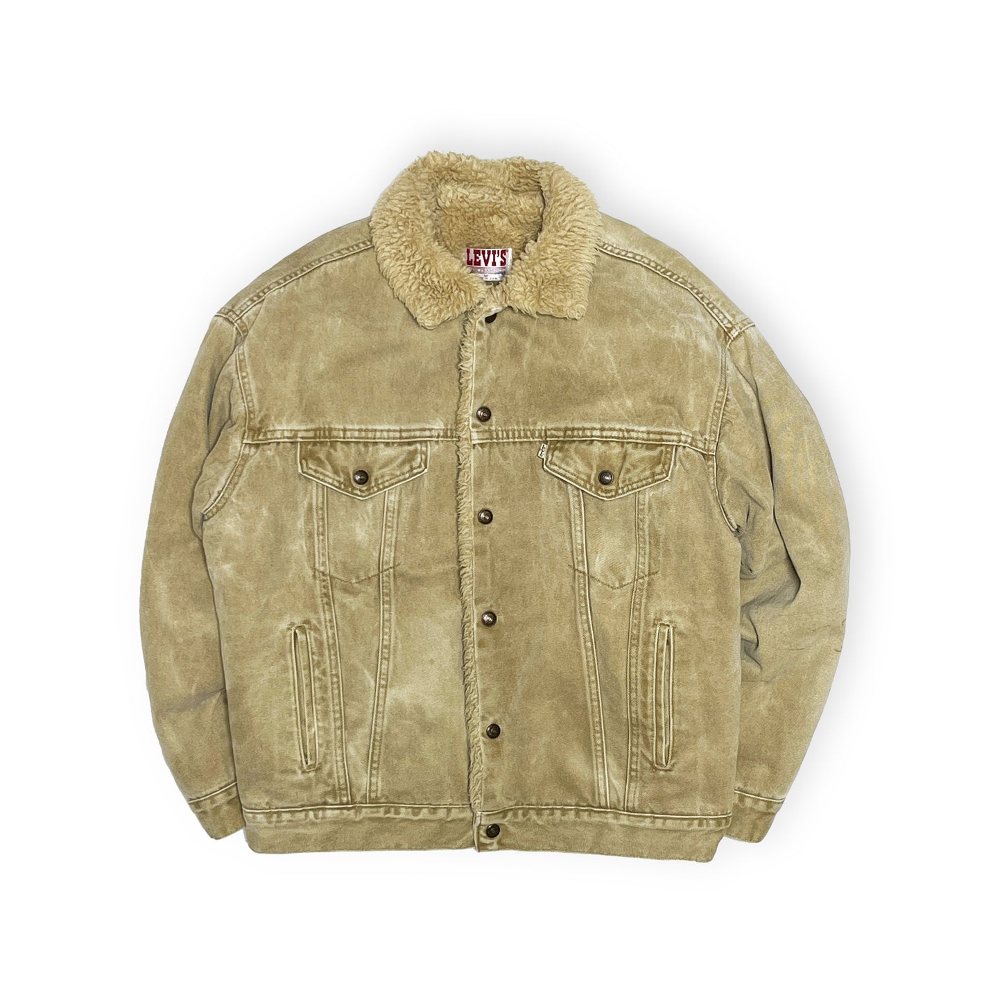 80's Levi's 70609 Brown Denim Boa JKT Size (M) レア!