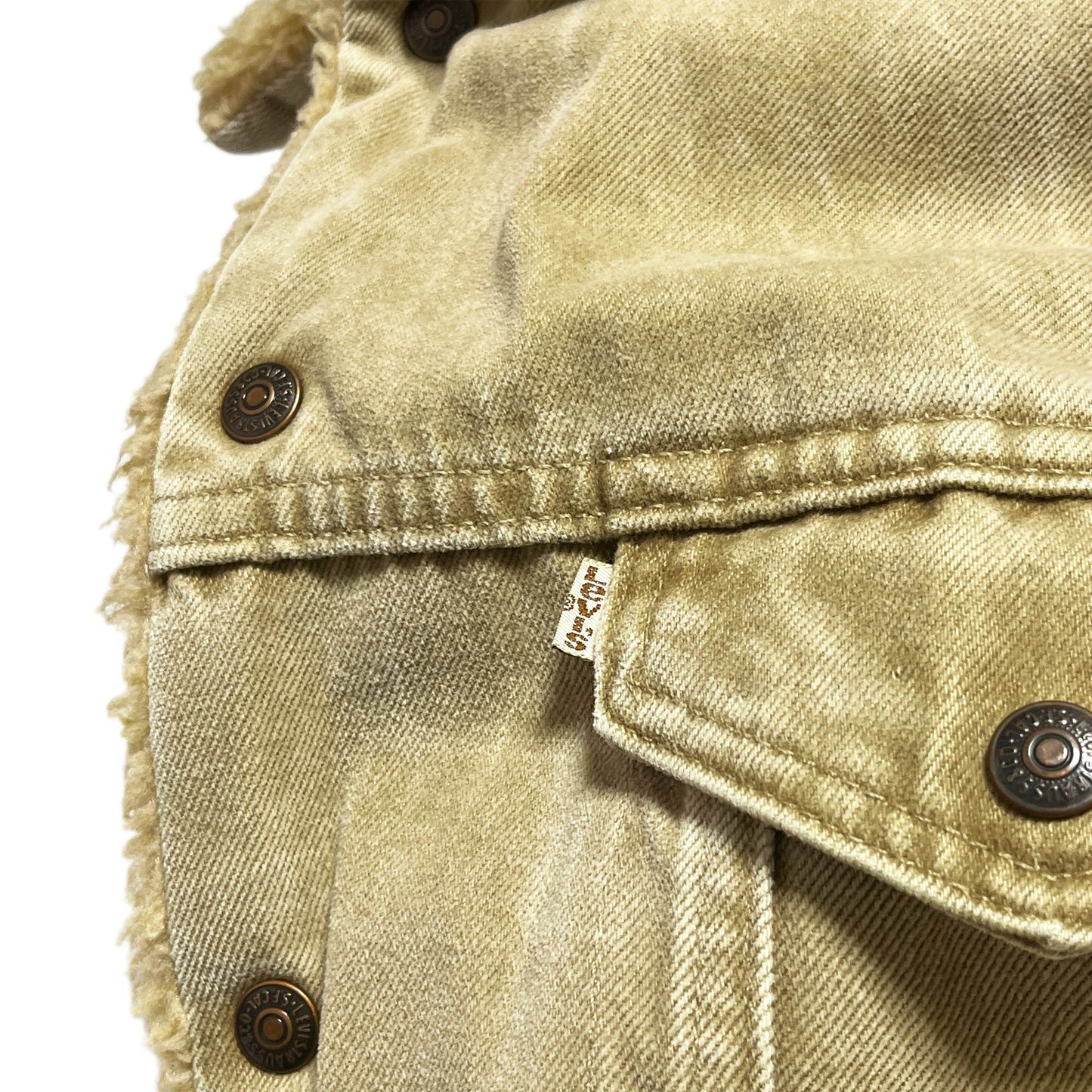 80's Levi's 70609 Brown Denim Boa JKT Size (M) レア!