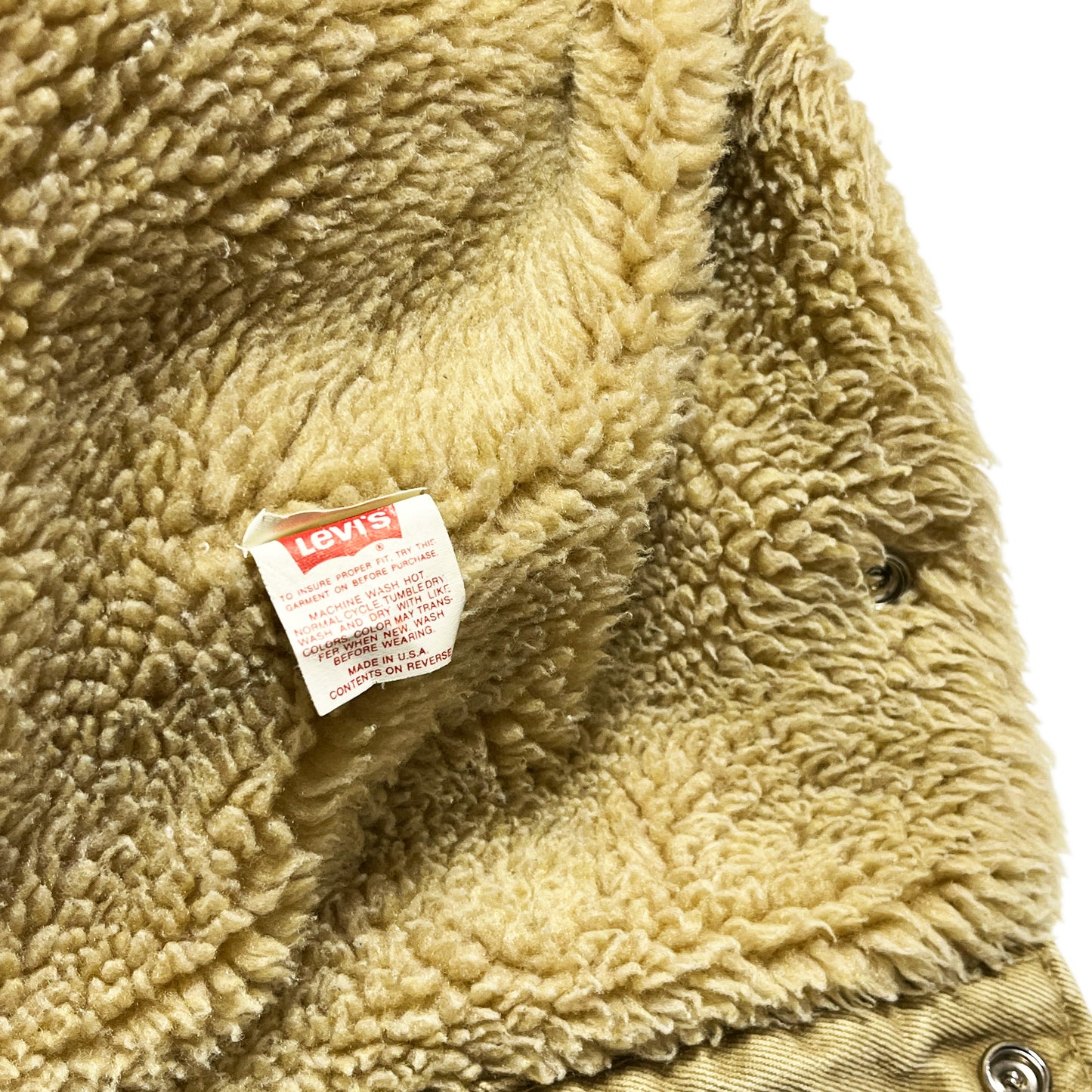 80's Levi's 70609 Brown Denim Boa JKT Size (M) レア!