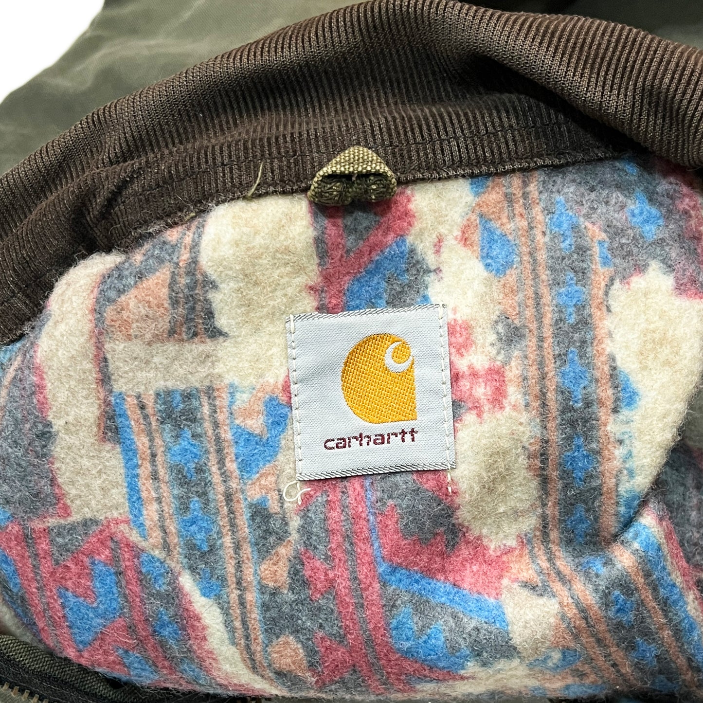 80's〜 Carhartt Detroit JKT モスグリーン Native Lining Size (L-XL)位 激レア!