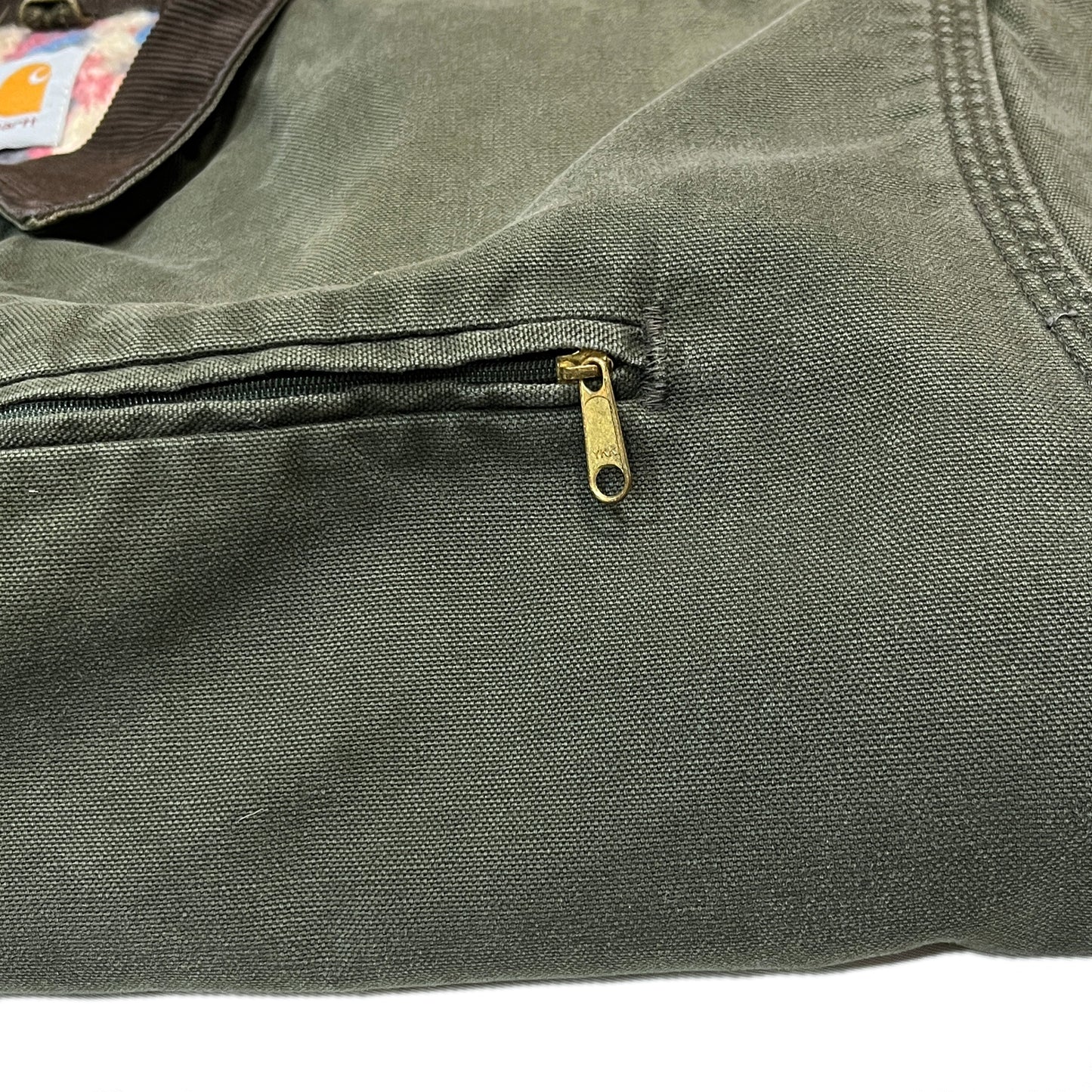 80's〜 Carhartt Detroit JKT モスグリーン Native Lining Size (L-XL)位 激レア!