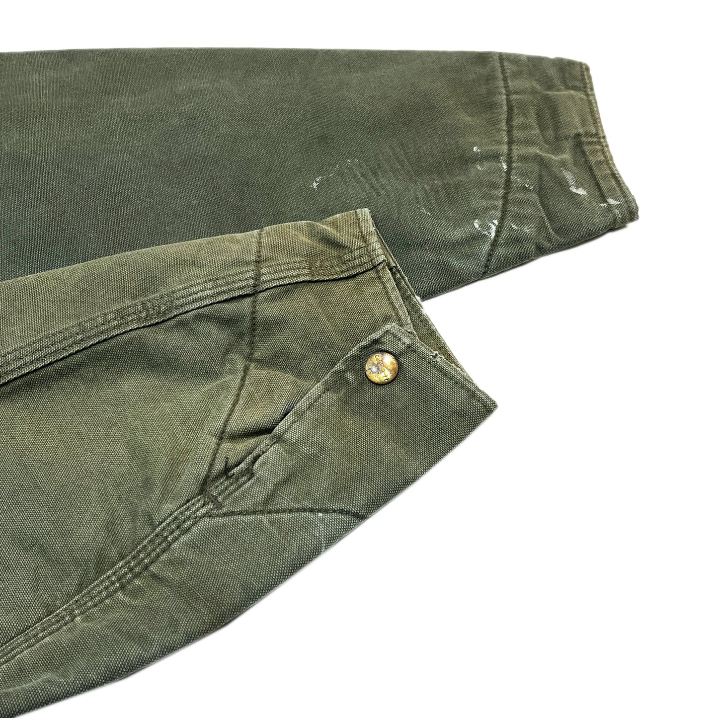 80's〜 Carhartt Detroit JKT モスグリーン Native Lining Size (L-XL)位 激レア!