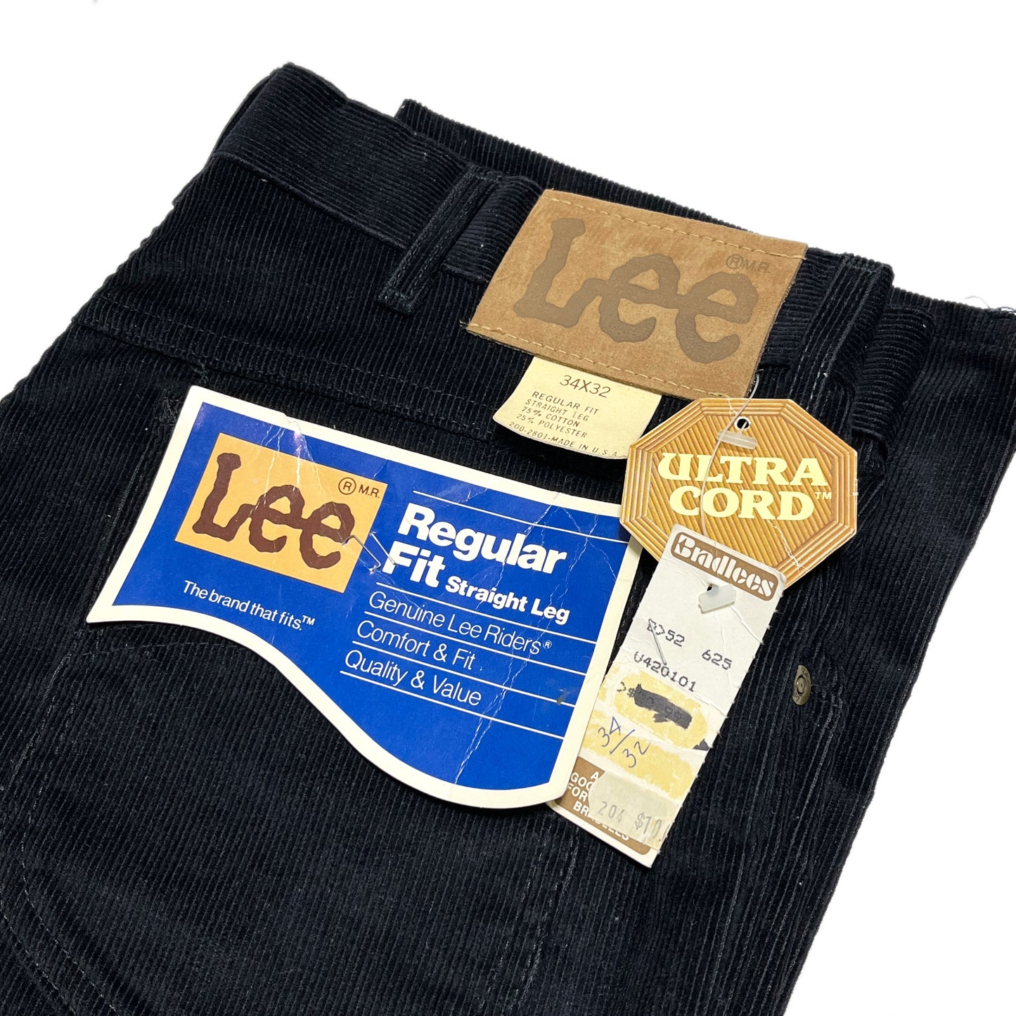 80's Lee 200 Cords PT Black Size (W33 L32)位 Deadstock