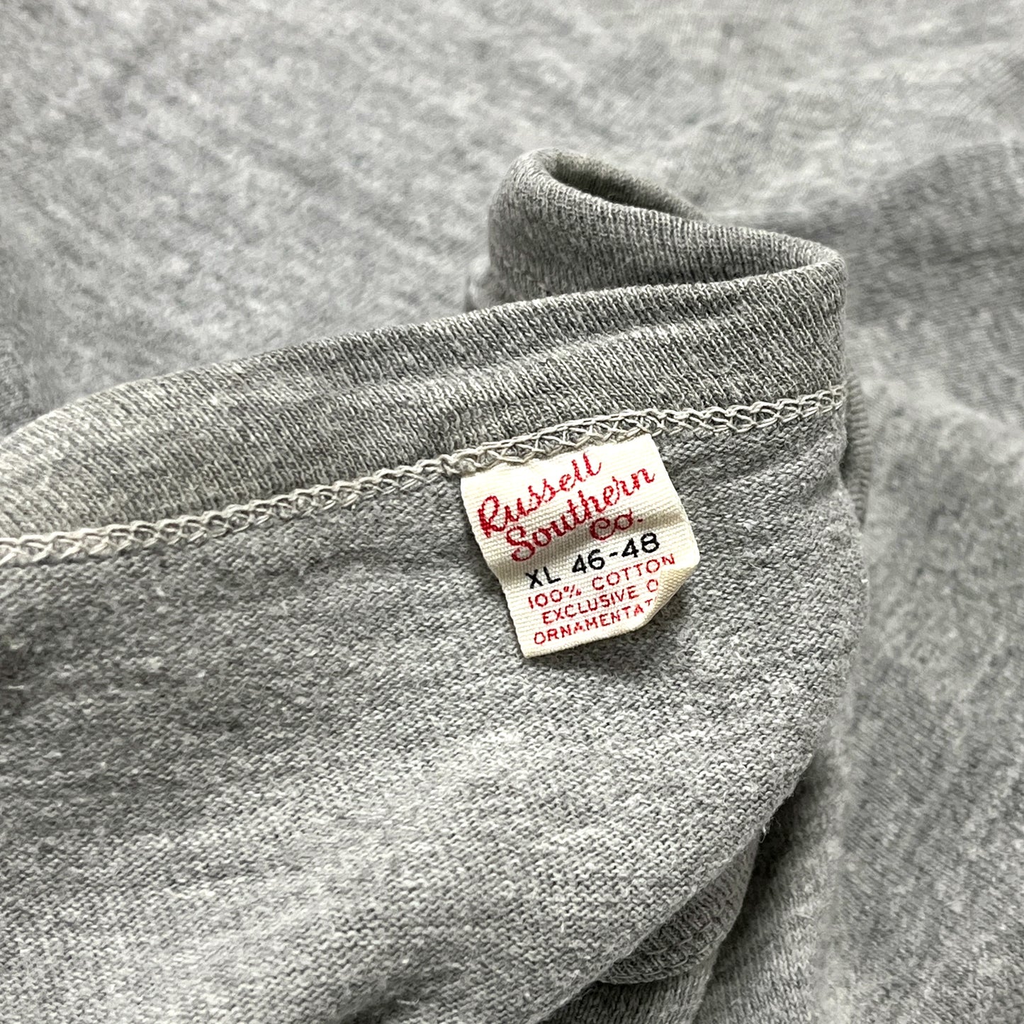 60's Russell Southern Blank T 霜降りグレー 100%コットン Size (XL) レア!
