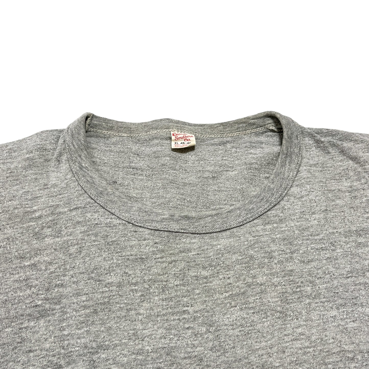 60's Russell Southern Blank T 霜降りグレー 100%コットン Size (XL) レア!