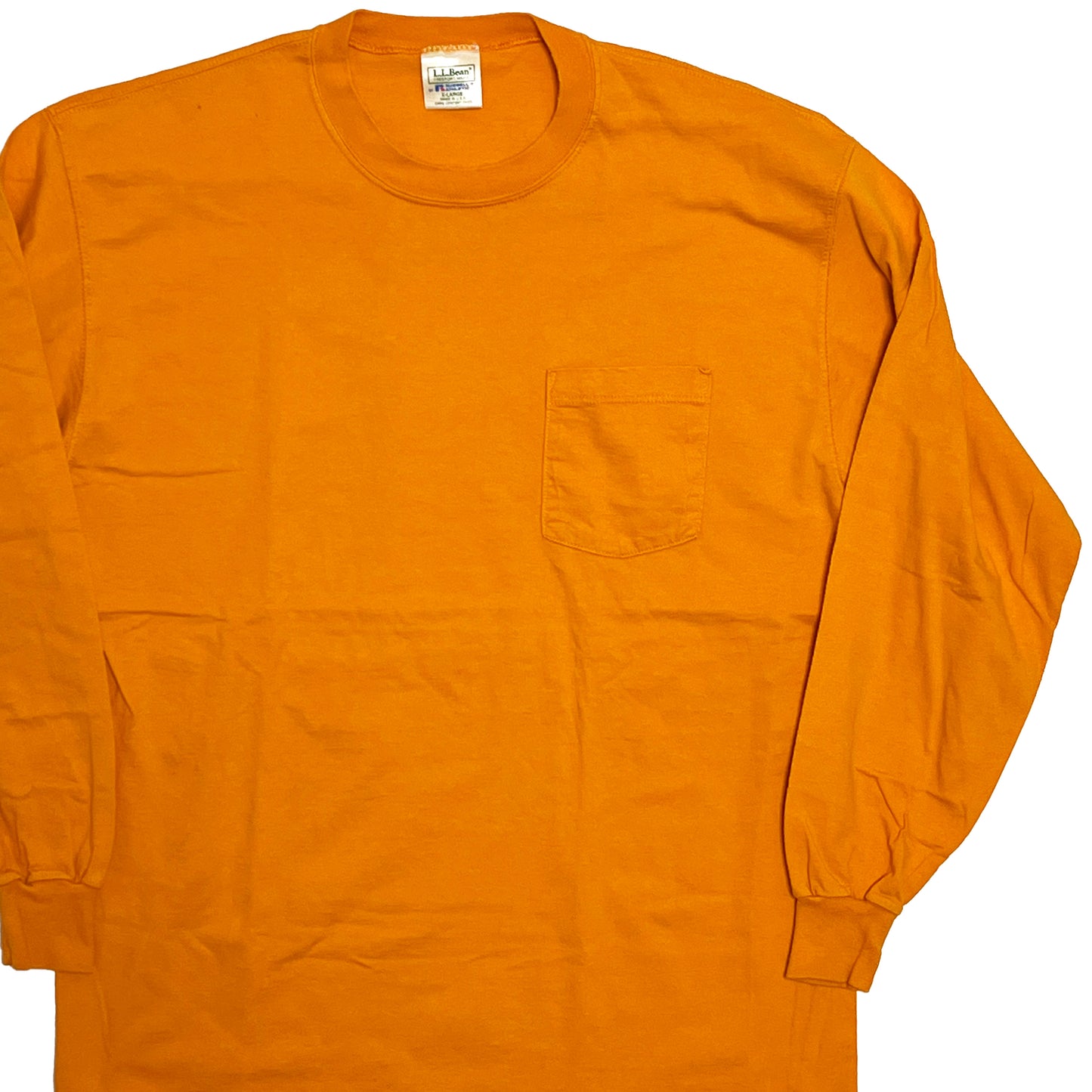 90's L.L.Bean X Russell L/S Pocket T オレンジ Size (XL)