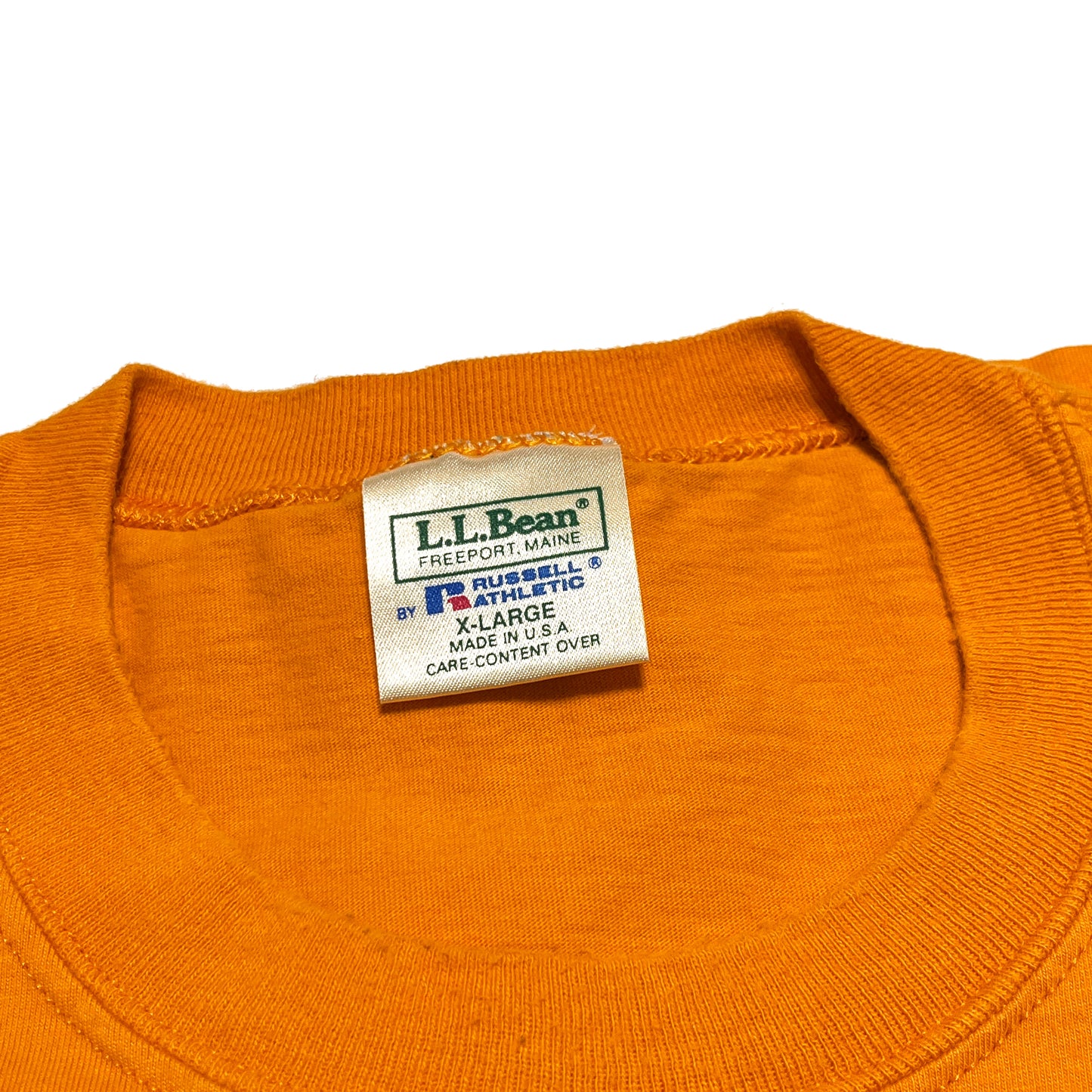 90's L.L.Bean X Russell L/S Pocket T オレンジ Size (XL)