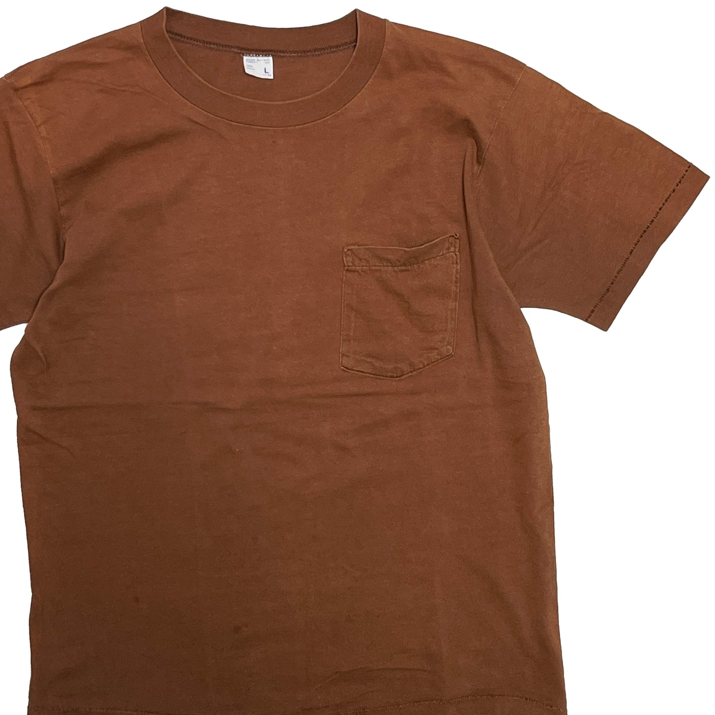 70's J.C.Penny Pocket T ブラウン Size (L) グッドカラー!