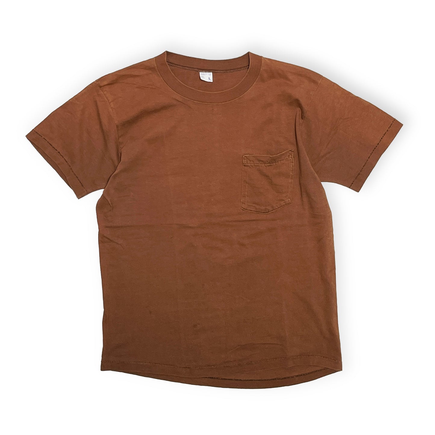 70's J.C.Penny Pocket T ブラウン Size (L) グッドカラー!