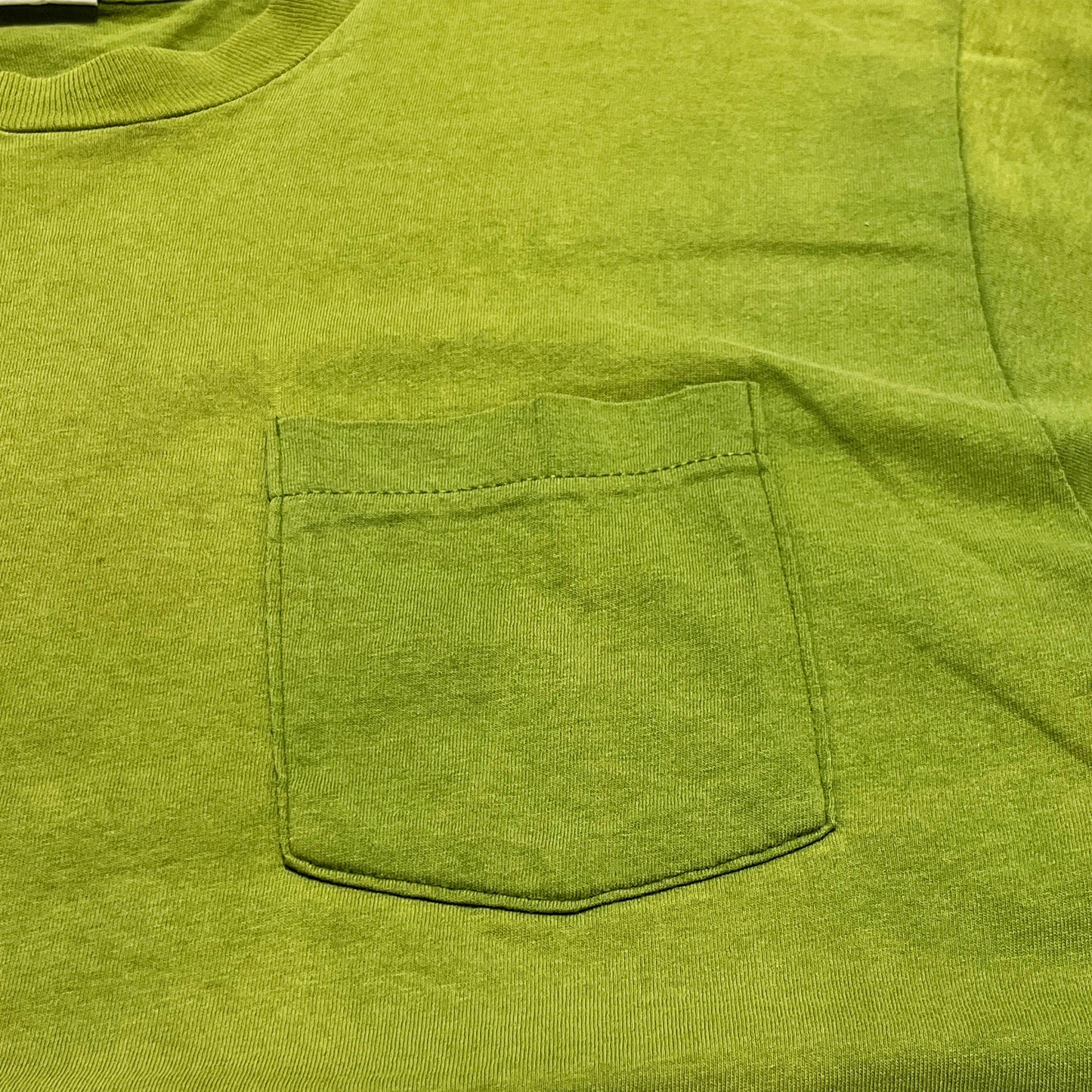 80's〜 FRUIT OF THE LOOM Pocket T オリーブ Size (XL)位 レアカラー!