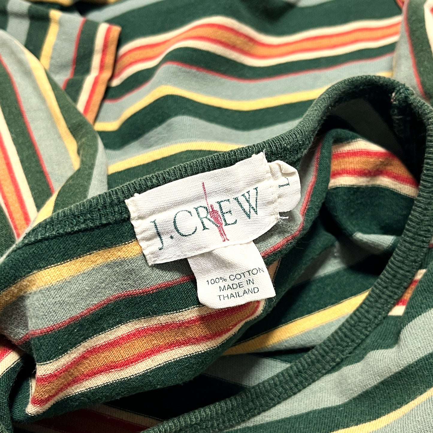 90's J.Crew 巨人タグ Border T グッドカラー Size (L)