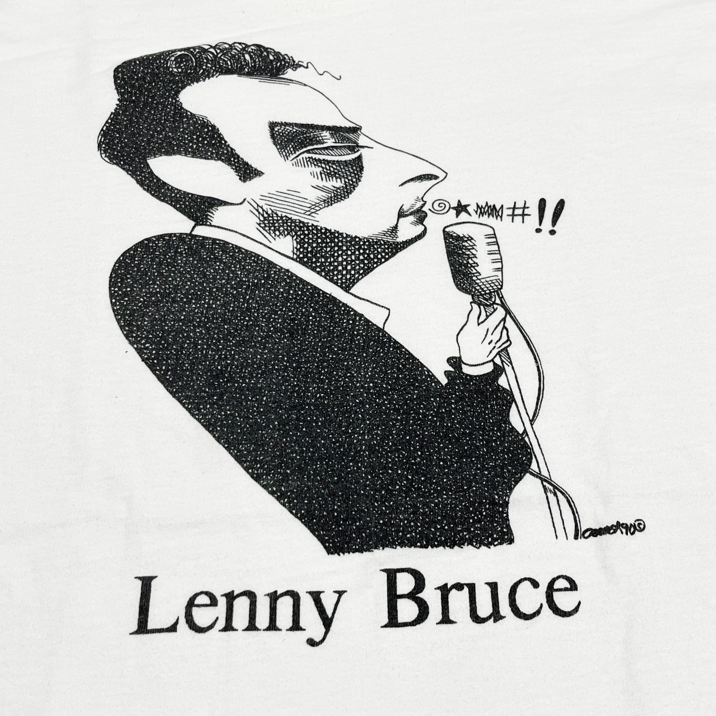 80's〜 Hanes Largely Literary Series "Lenny Bruce" T Size (XL)
