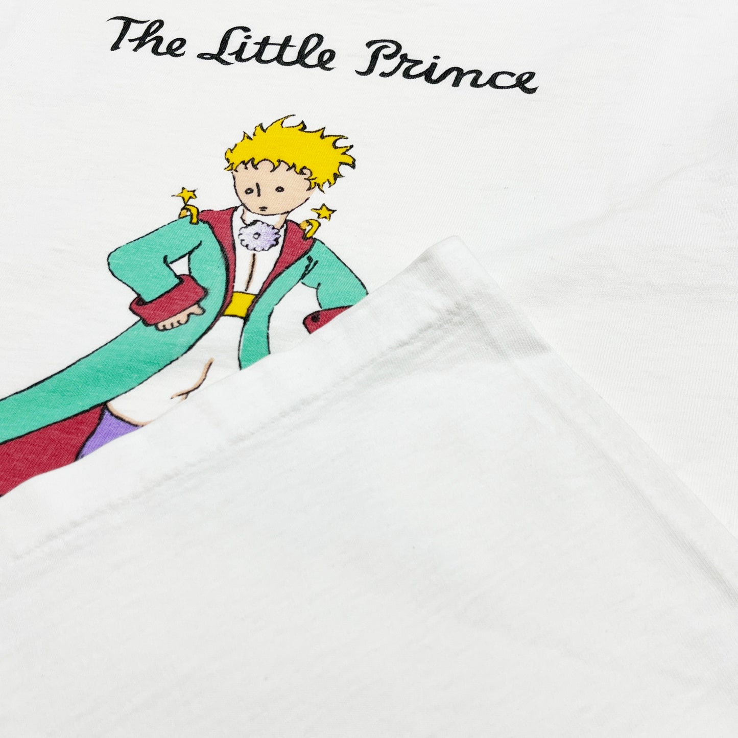 90s Wildwood Productions 星の王子さま T XL レア ディテール 4 Tシャツのプリント部分とタグの詳細