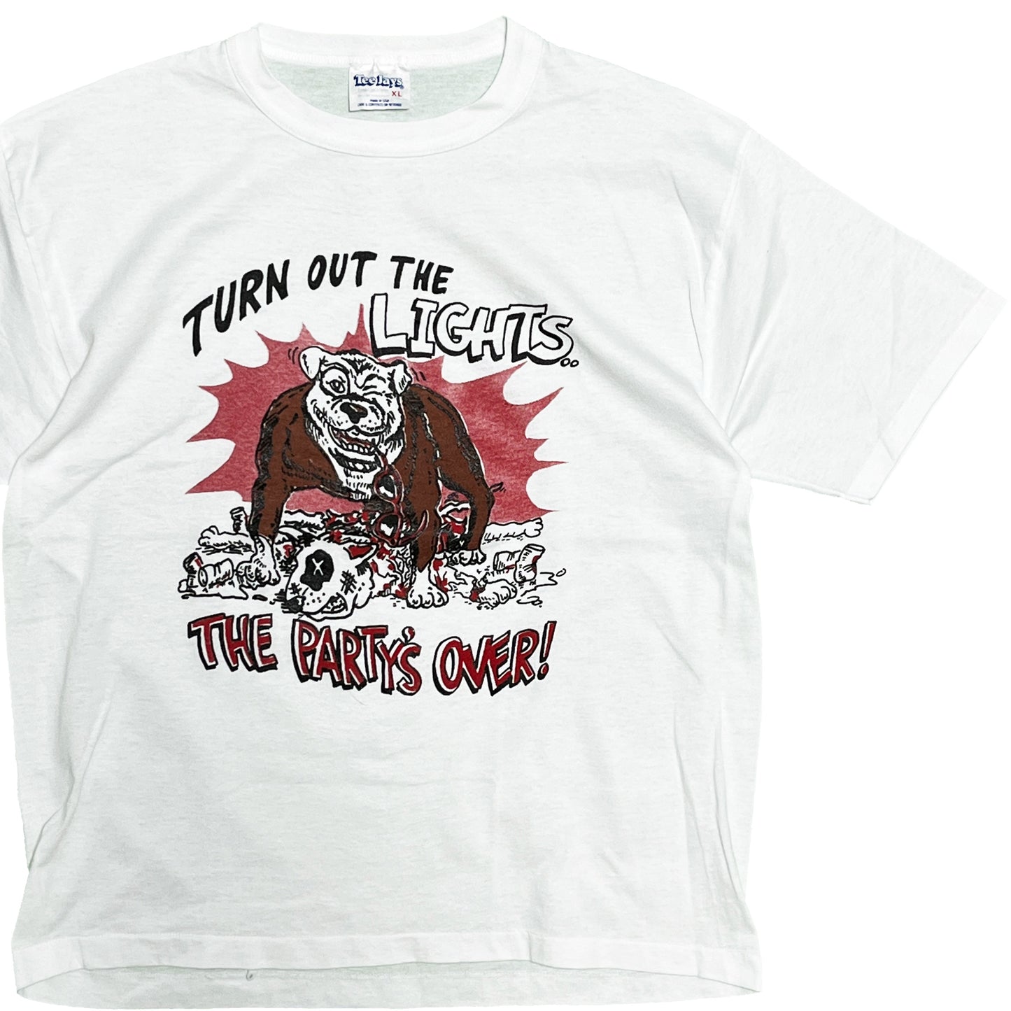 90's Tee Jays Bulldog Print T Size (XL)