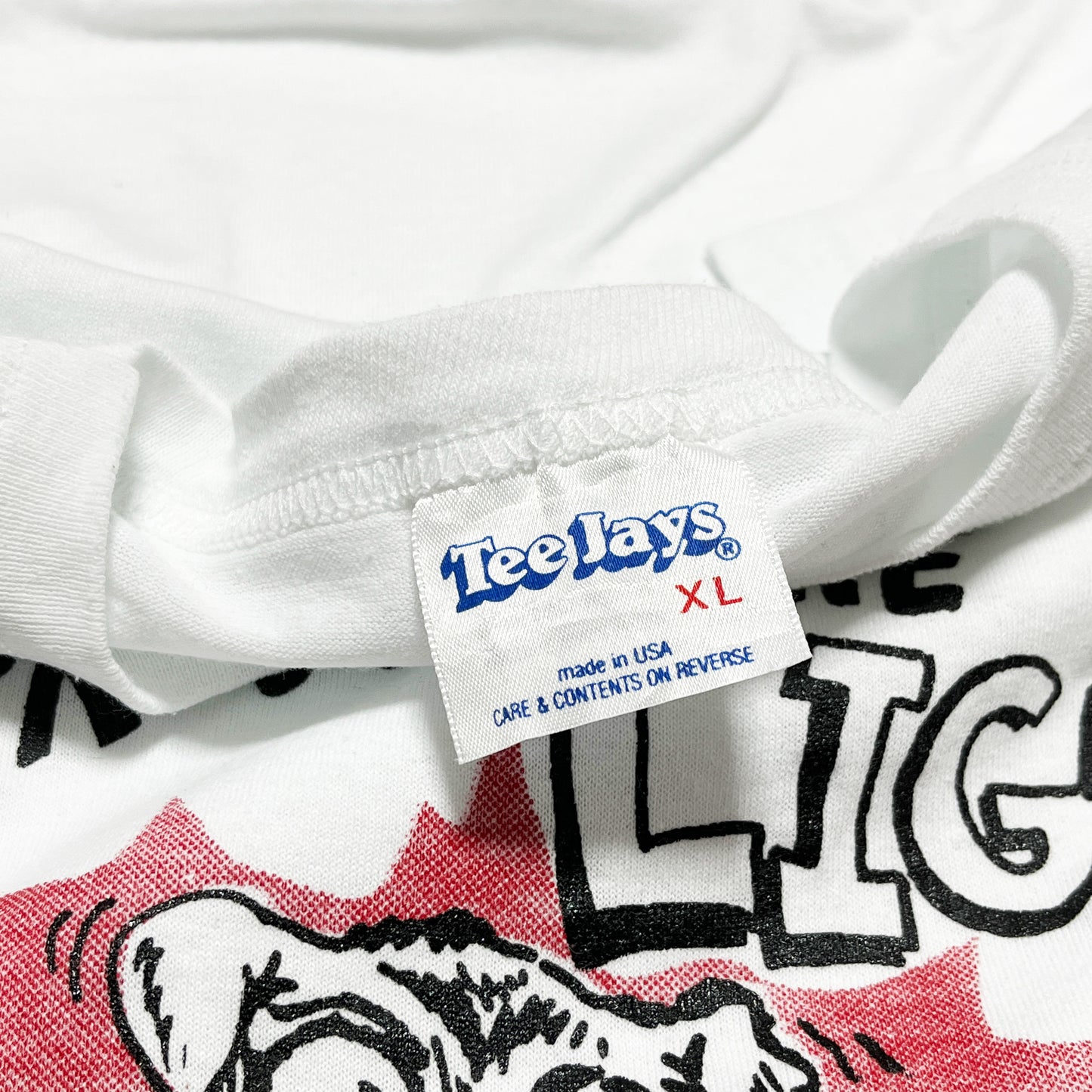 90's Tee Jays Bulldog Print T Size (XL)