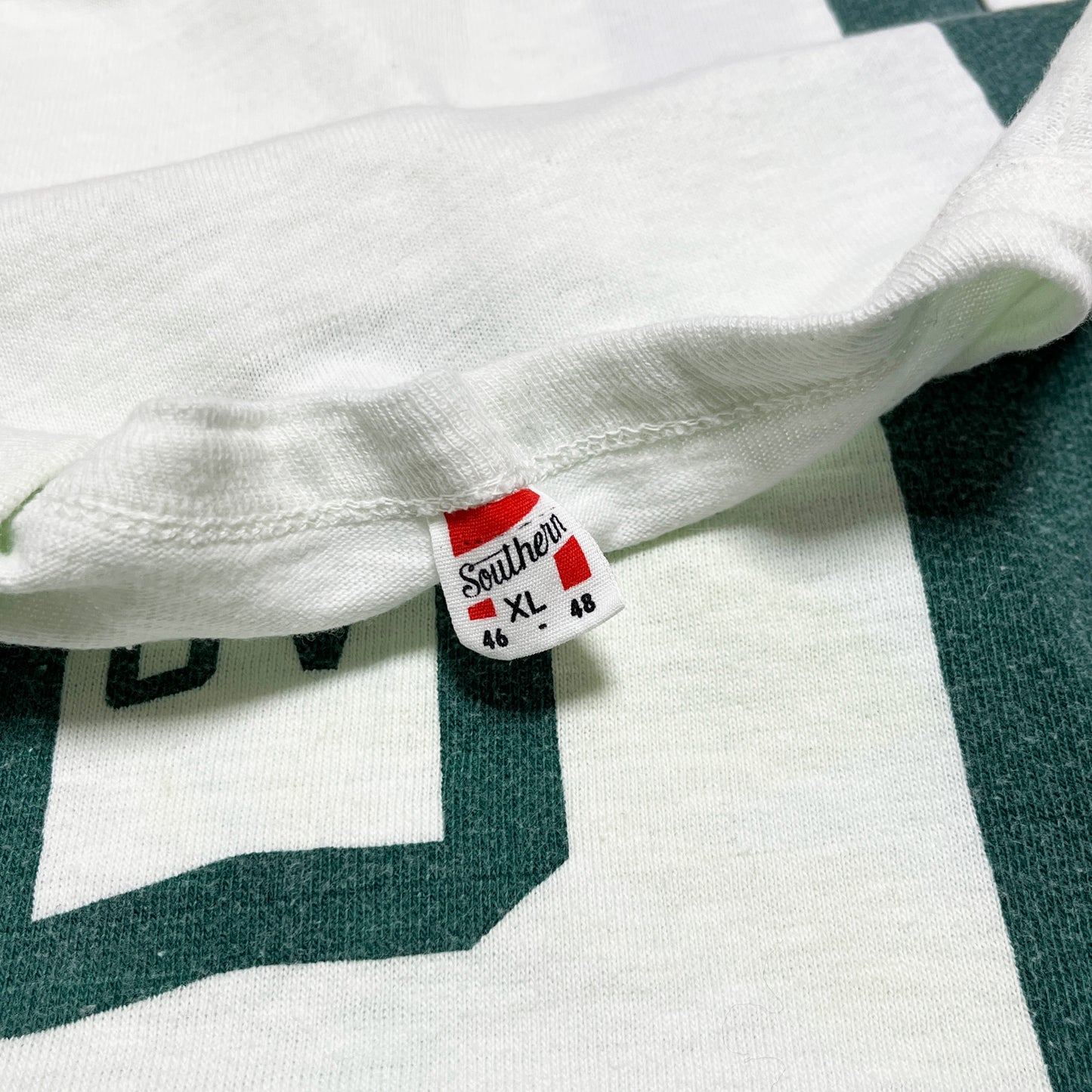 50's Southern Print T 染み込み Size (XL) レア!