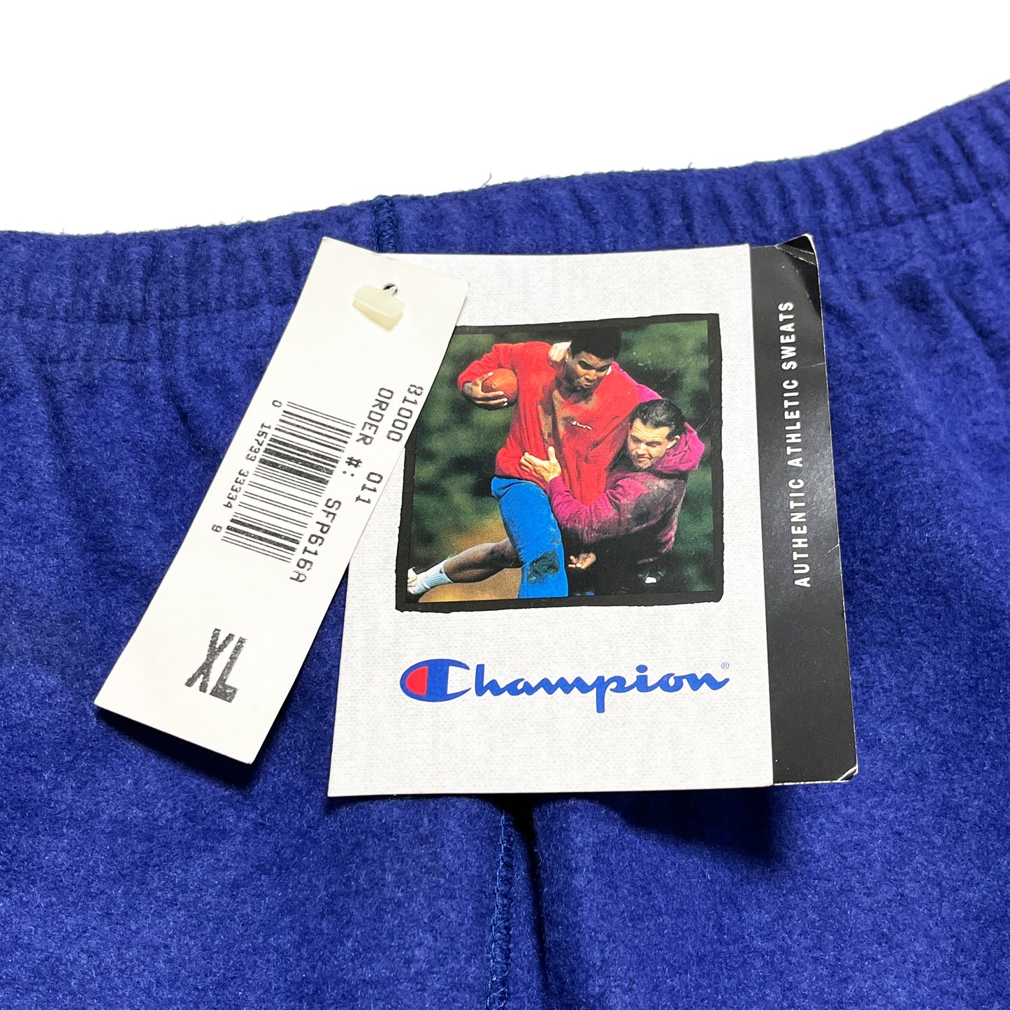 90's Champion 青刺繍タグ パイル地 Shorts Size (XL) Deadstock レア!