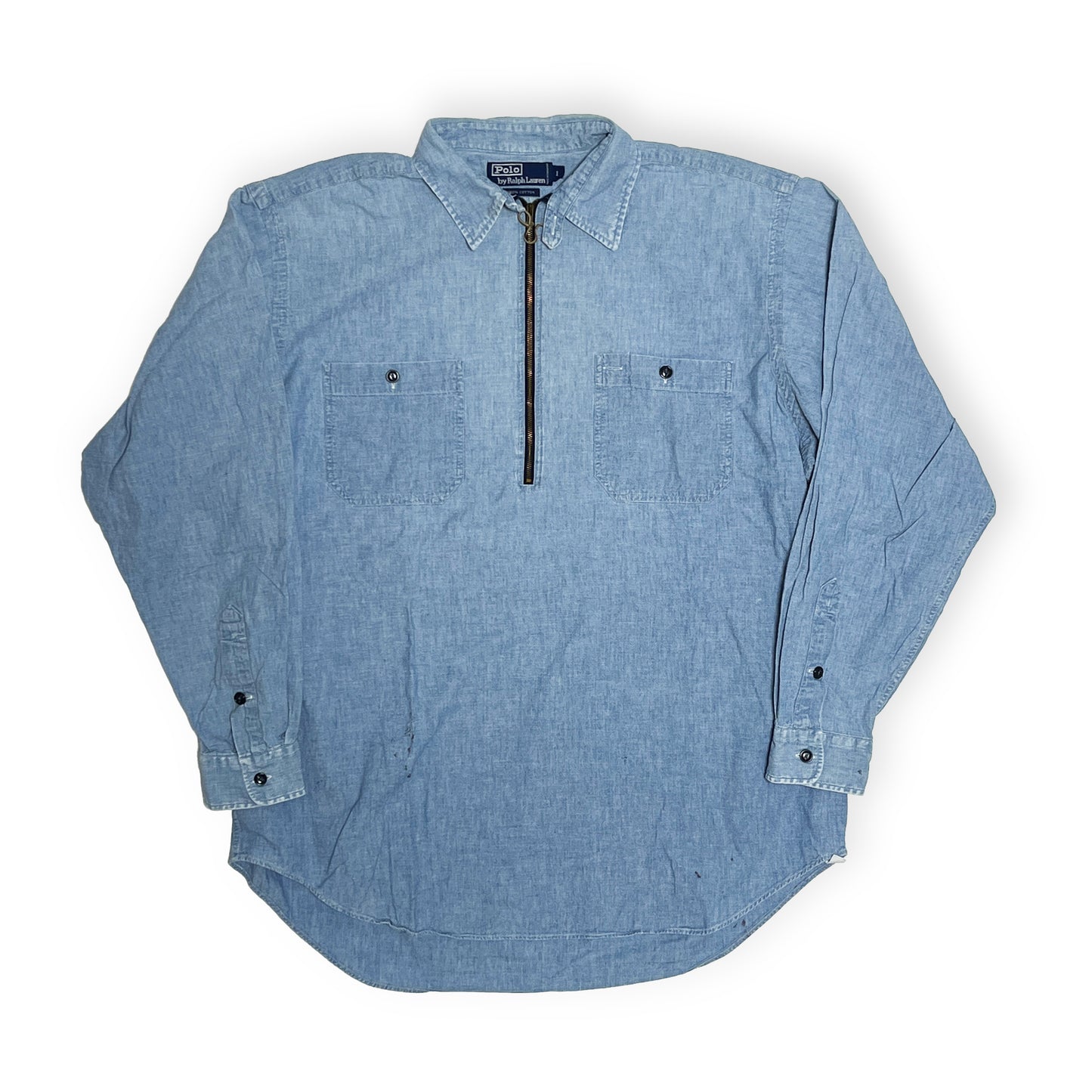 Ralph Lauren Half Zip Chambray SH チンスト Size (L)